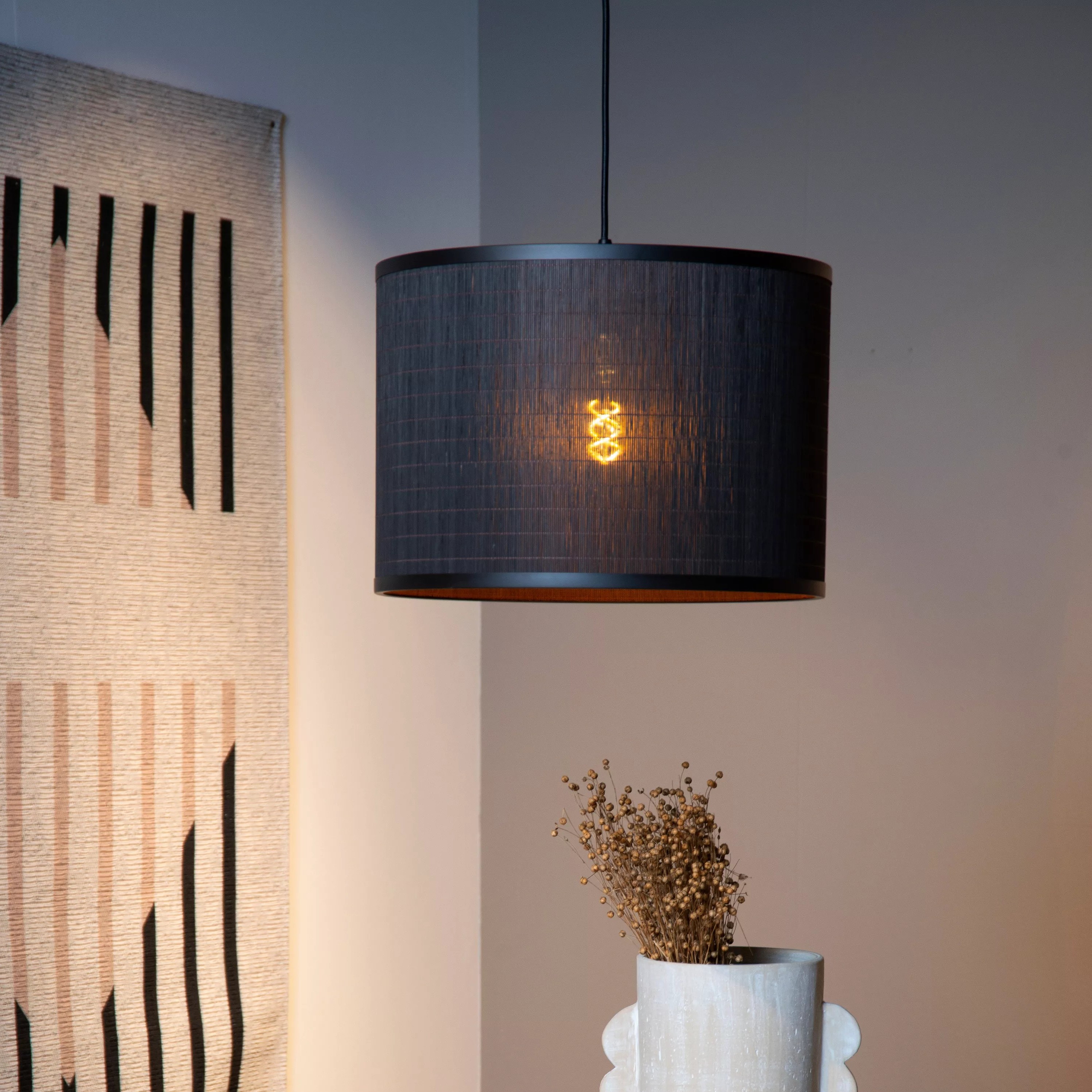 Lucide Tagalog - lampe suspendue - Ø cm - noir