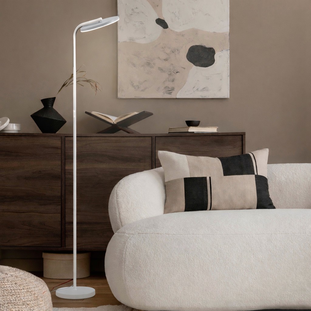 Nova Luce Sinkro - lampadaire - 25,2 x ,5 cm - 30W LED inclus - blanc sablé
