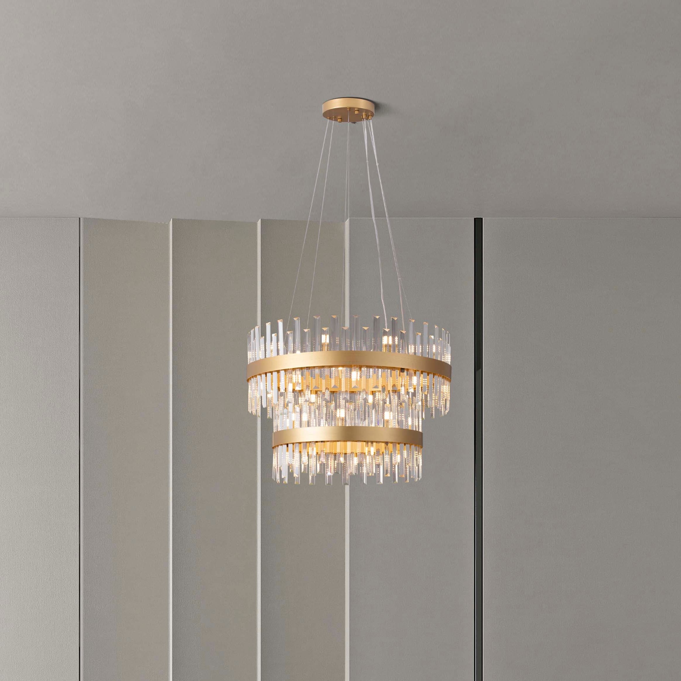 Nova Luce Crown - lampe suspendue - cm - or satiné