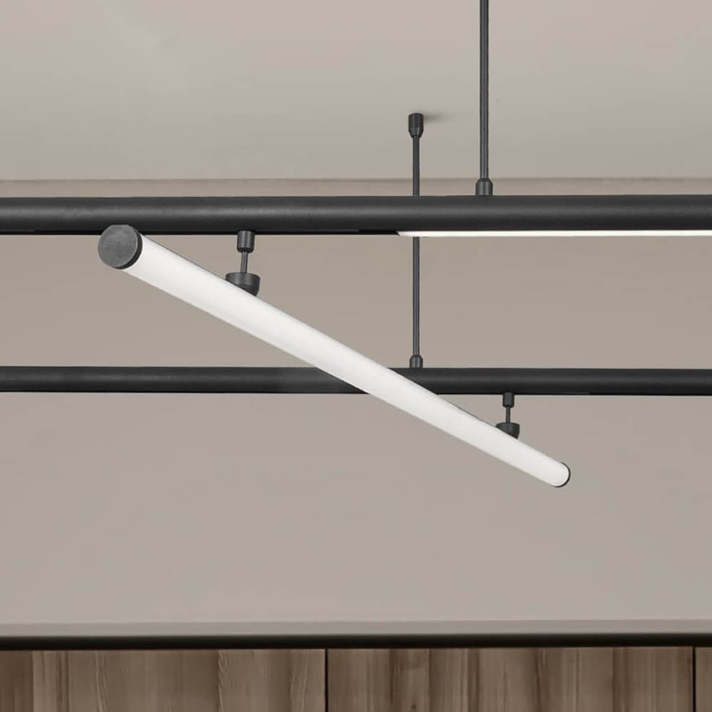 Nova Luce Planet - luminaire sur rail - cm - 38W LED dimmable inclus - orientable - blanc chaud