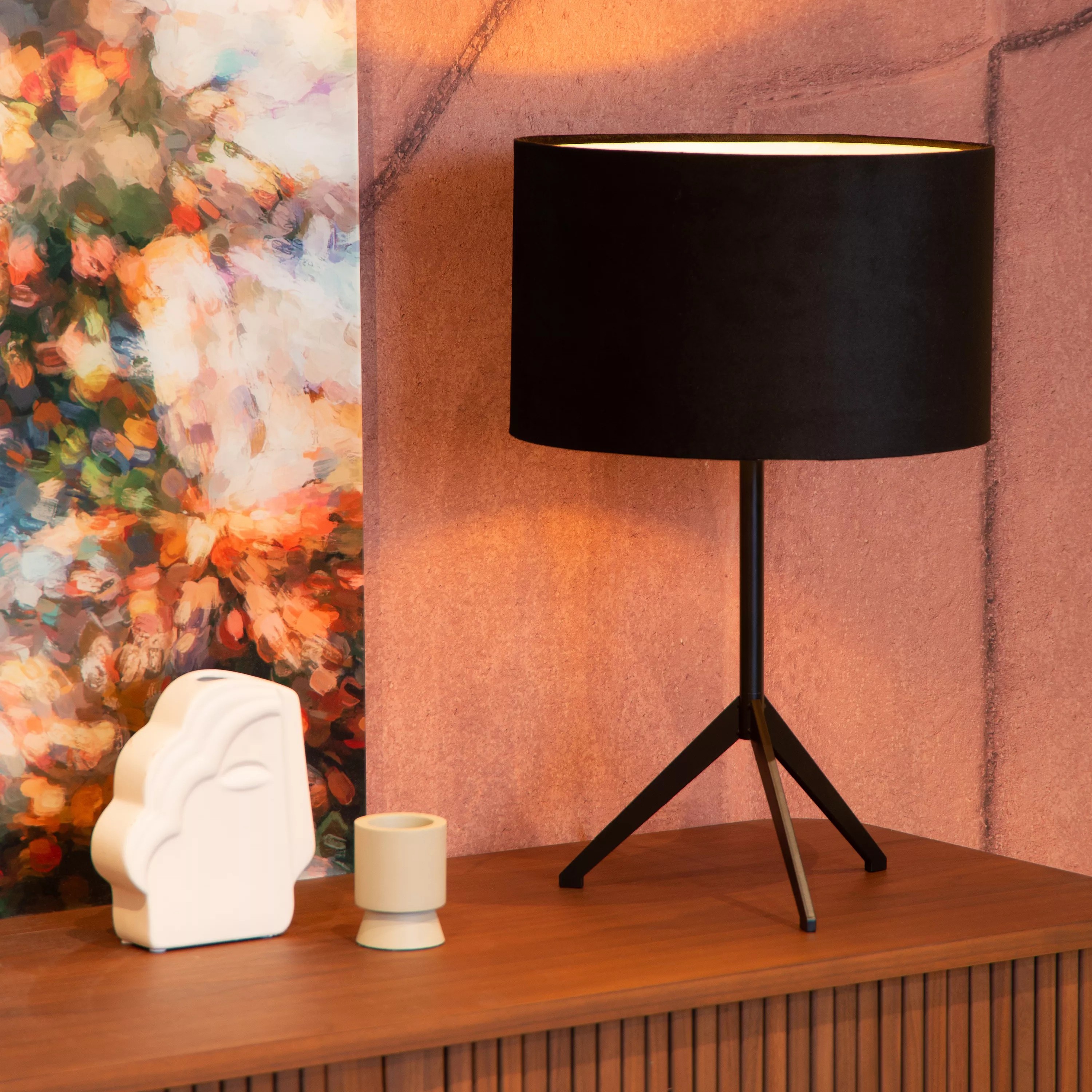 Lucide Tondo - lampe à poser - Ø cm - noir