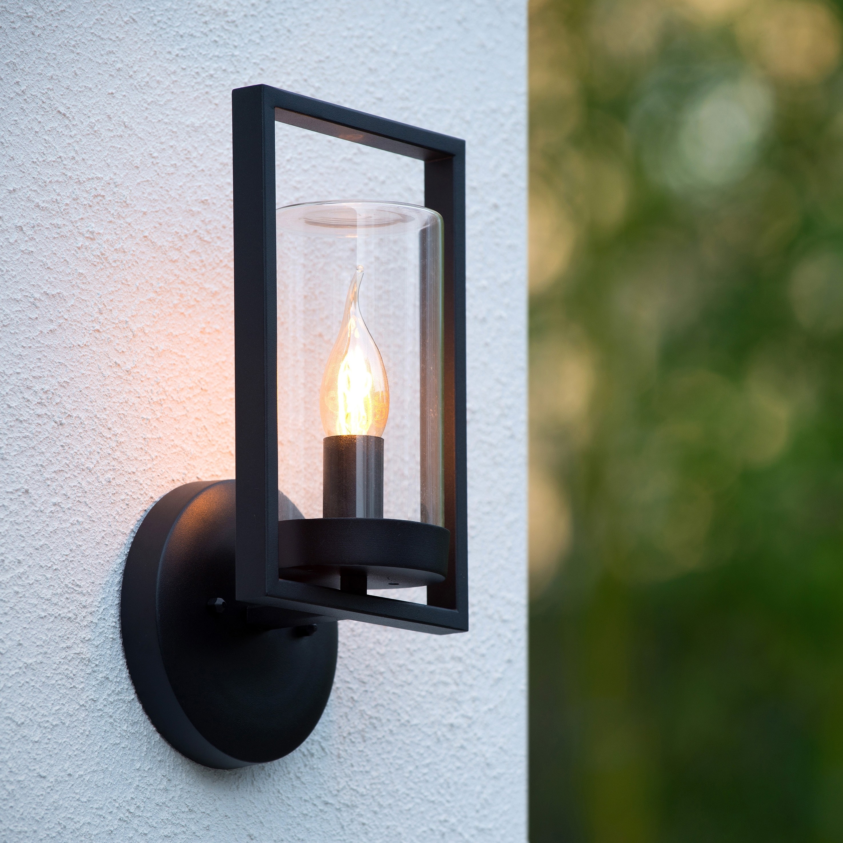 Lucide Nispen - applique murale extérieure - x - IP44 - noir