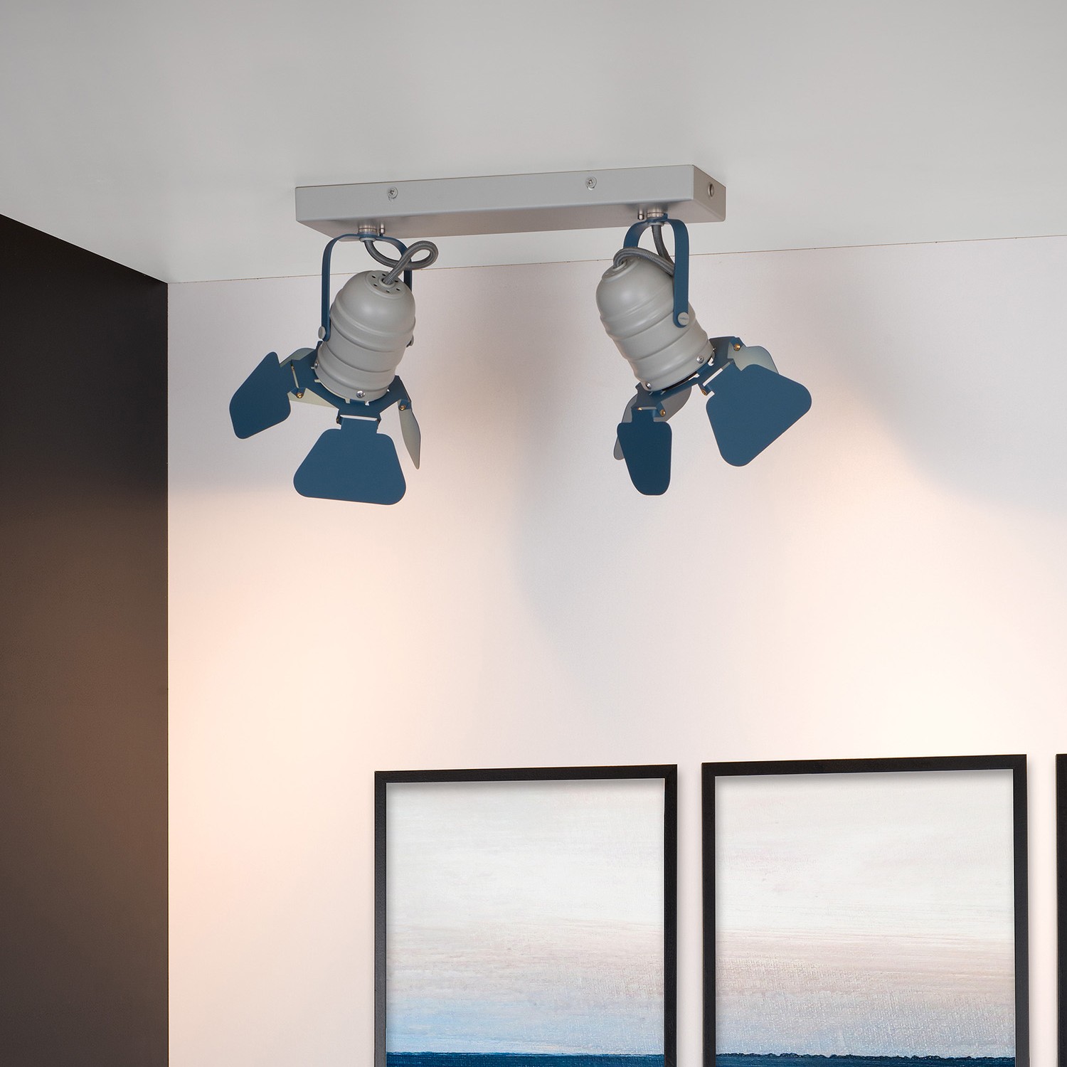Lucide Picto - spot en saillie 2L - ,5 x - bleu et gris