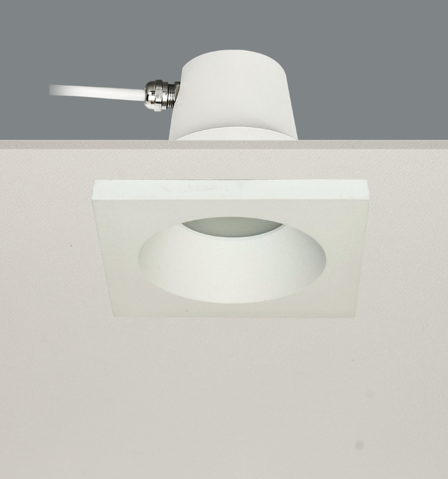 Artdelight Bados - spot encastré 1L - mm , Ø 84 mm encastré - IP65 - blanc