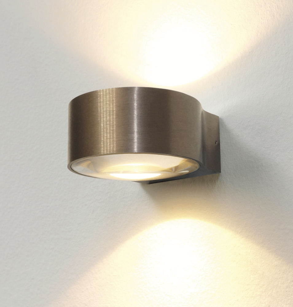 Artdelight Hudson - applique murale - 10,5 x 11,8 x 6,5 cm - W LED dimmable inclus - IP54 - bronze brossé