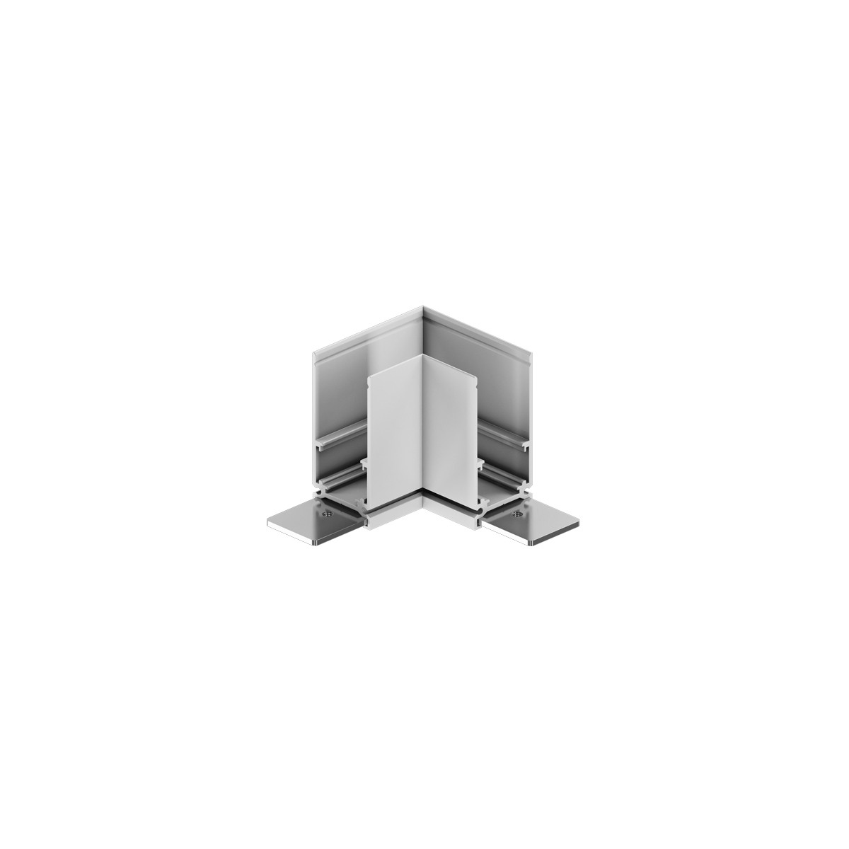 VK Lighting Eiva - système de rail magnétique - Profil d"angle en saillie horizontal - x 5, - dimmable DALI - blanc