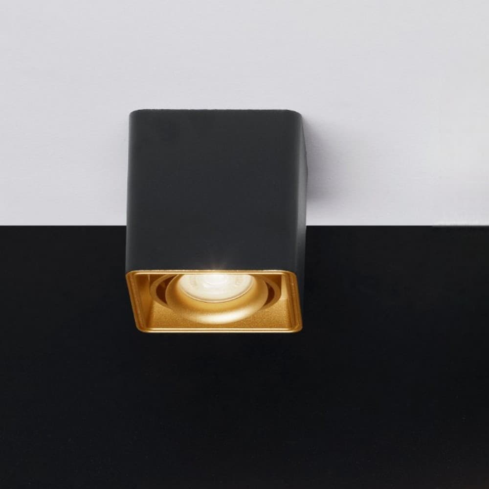 Nova Luce Nami - spot en saillie - x - noir et or