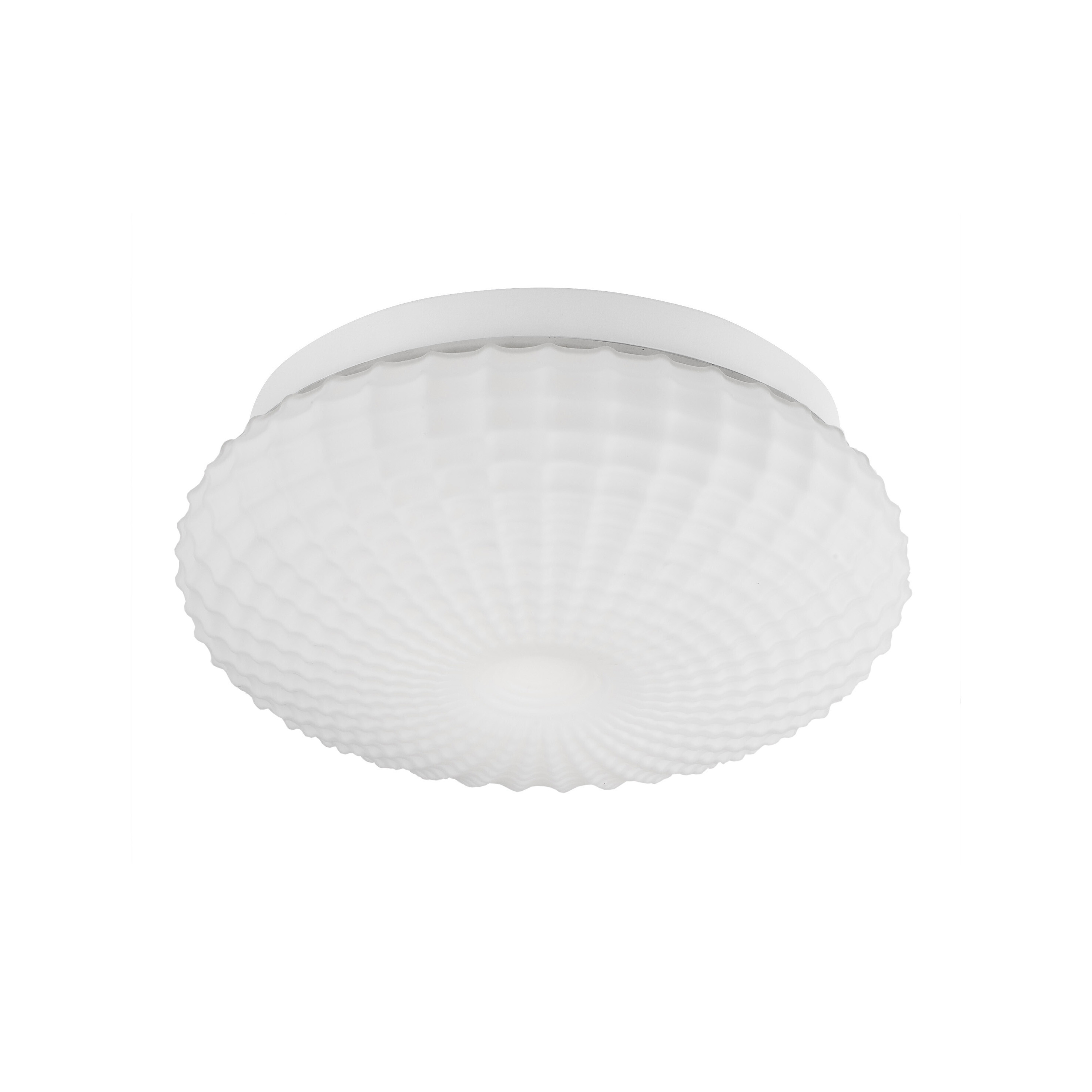 Nova Luce Clam - plafonnier de salle de bains - Ø cm - IP44 - blanc
