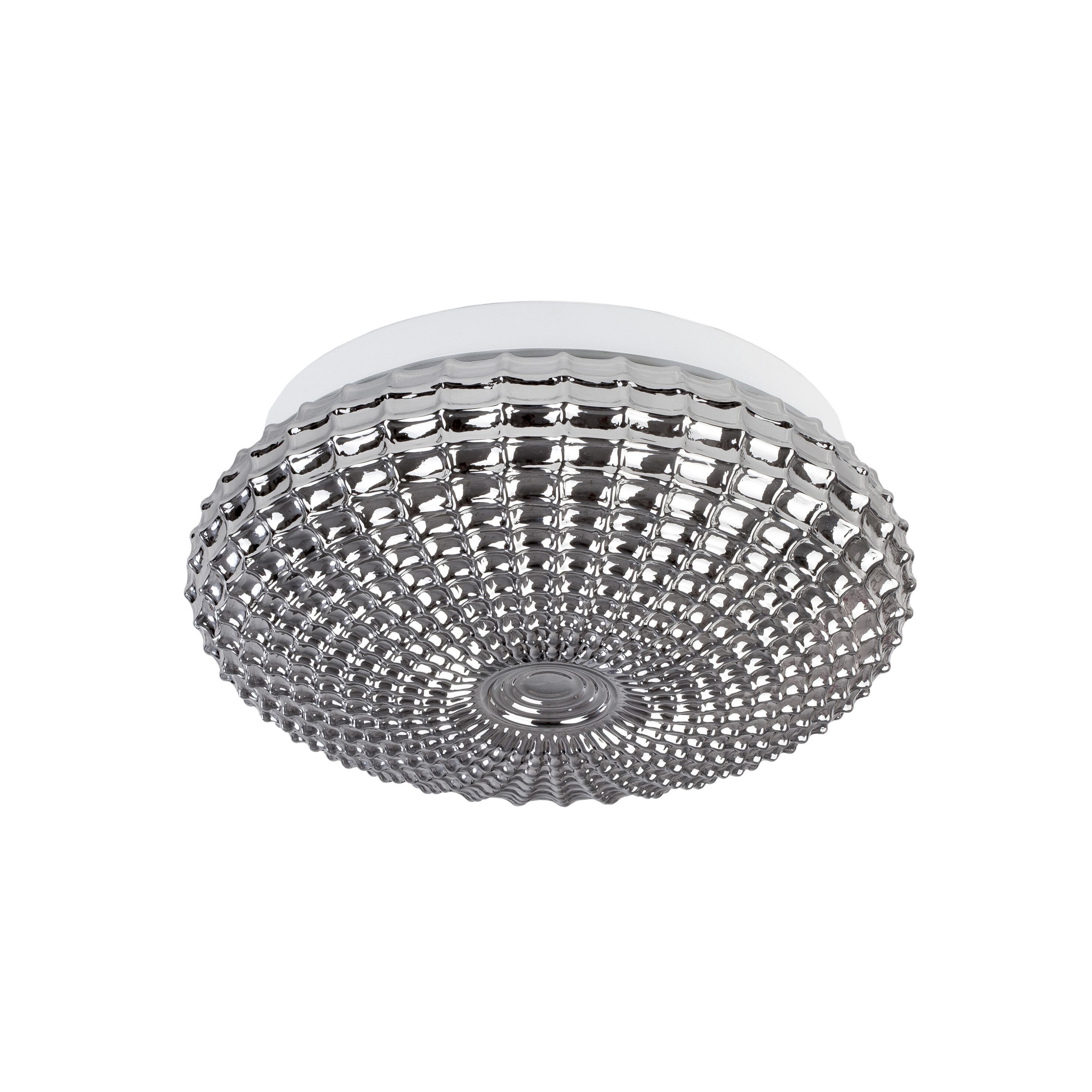 Nova Luce Clam - plafonnier de salle de bains - Ø cm - IP44 - chrome fumé