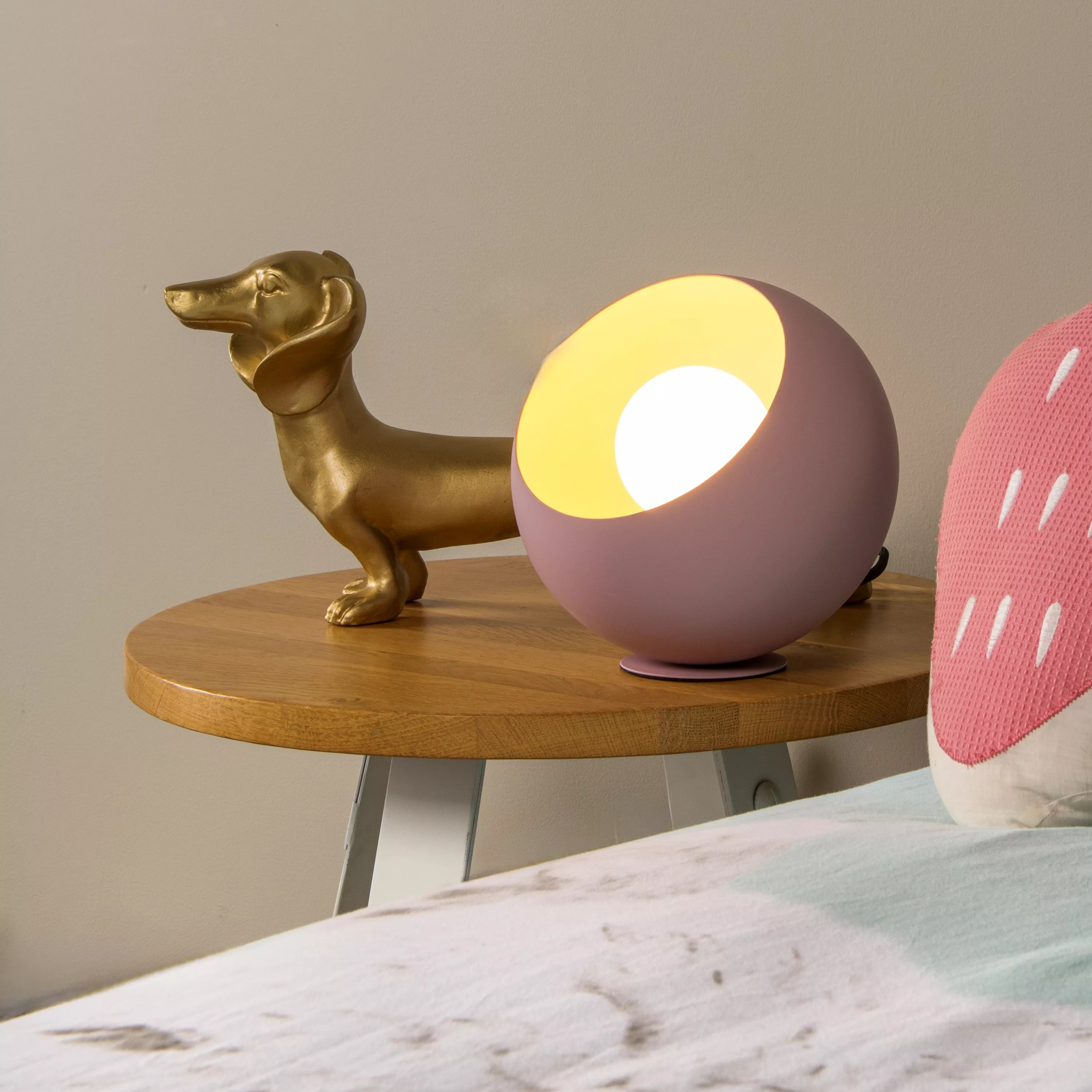 Lucide Doredos - lampe à poser - Ø cm - rose