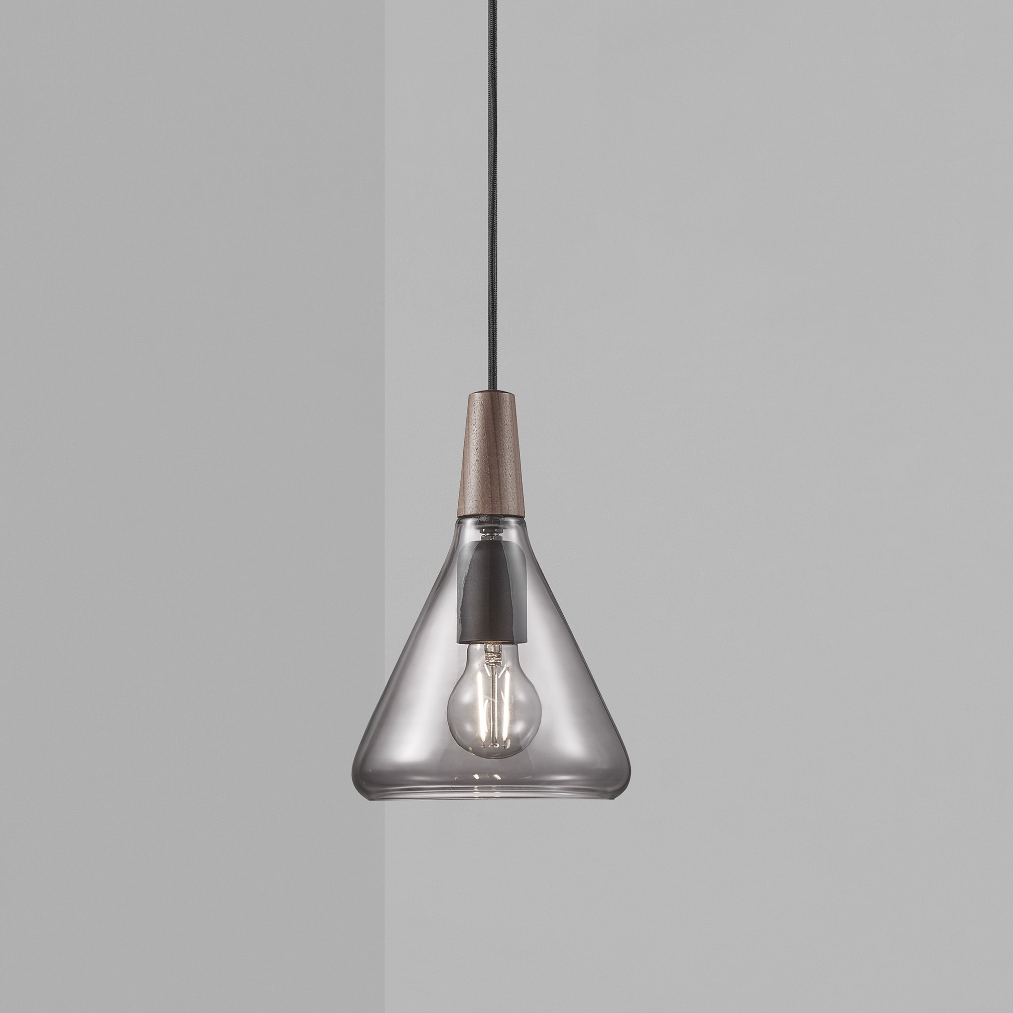 Design for the People Nori 18 - lampe suspendue - Ø ,5 cm - verre fumé