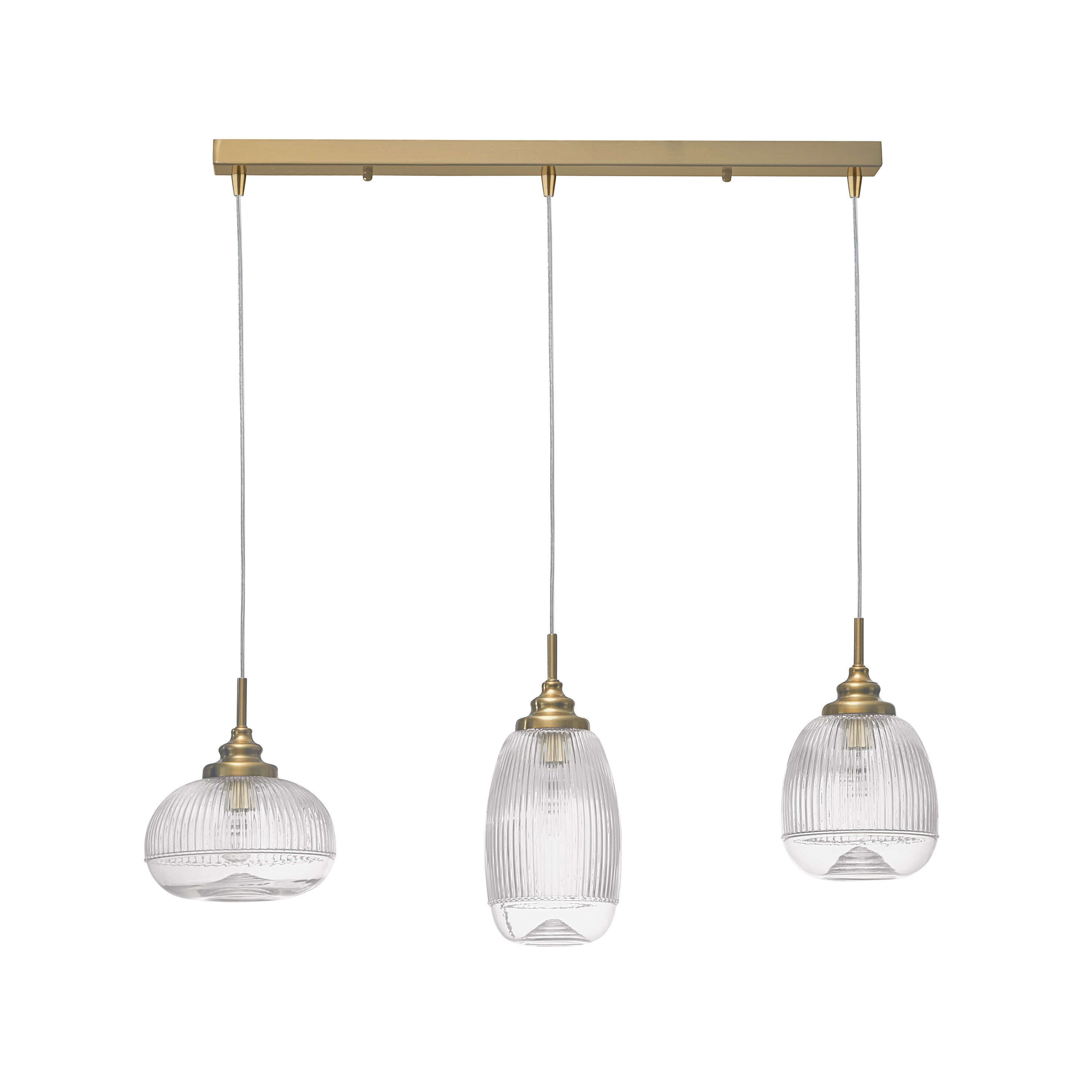 Nova Luce Mond - lampe suspendue - 76,5 x cm - or satiné et transparent