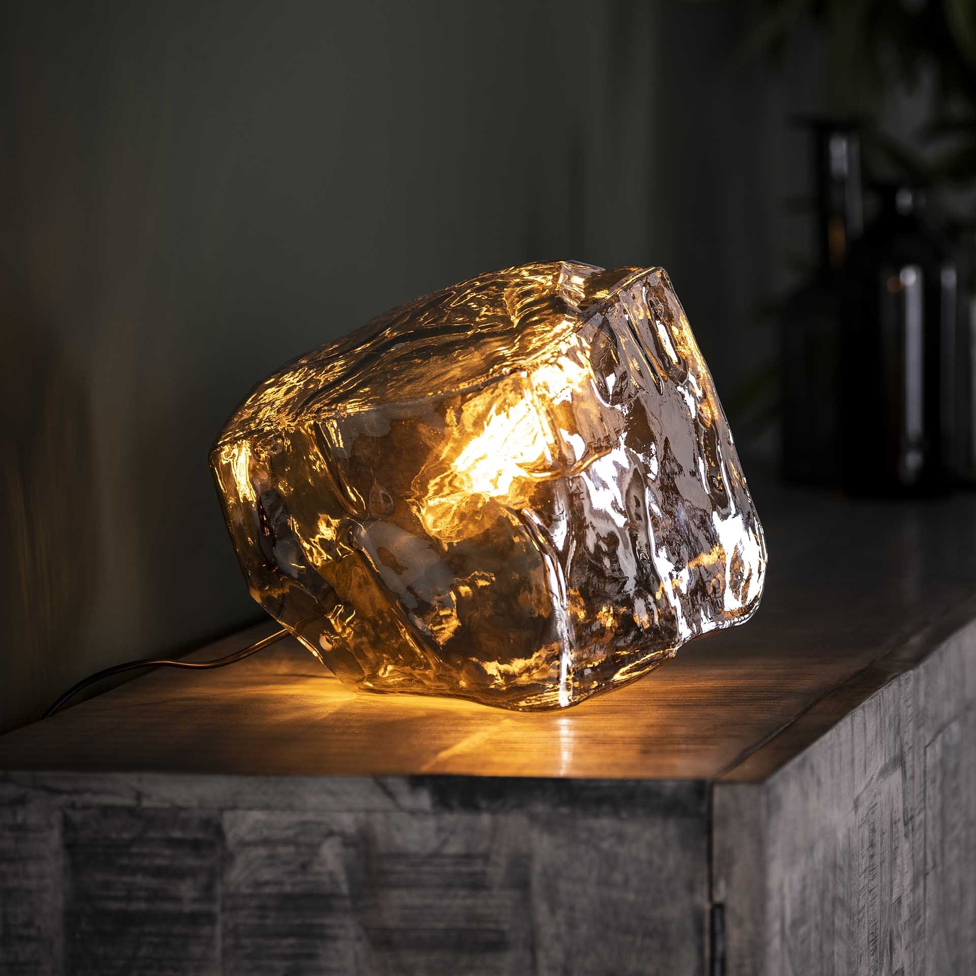 Vico Rock Chrome - lampe à poser - Ø cm - verre chromé