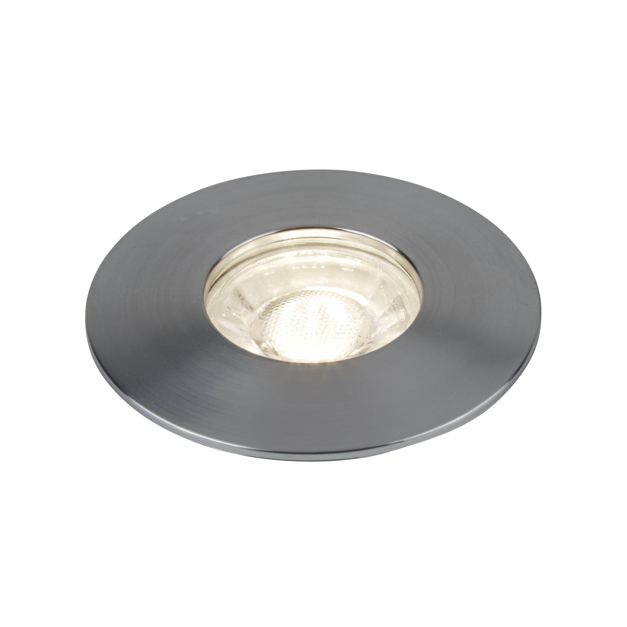 Searchlight Flush - set de 3 - Ø 100 mm, Ø 68 mm encastré - W LED inclus - argent satiné