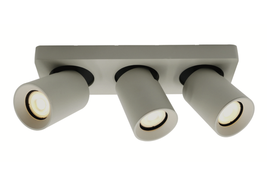 Artdelight Megano - spot en saillie 3L - x 11,5 cm - gris soie