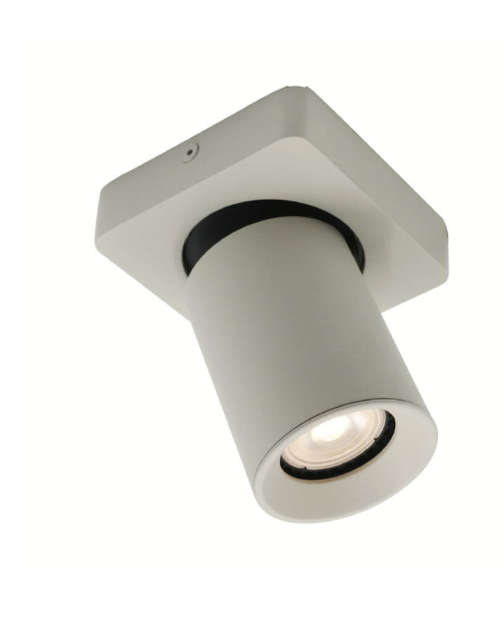 Artdelight Megano - spot en saillie 1L - x 11,5 cm - gris soie
