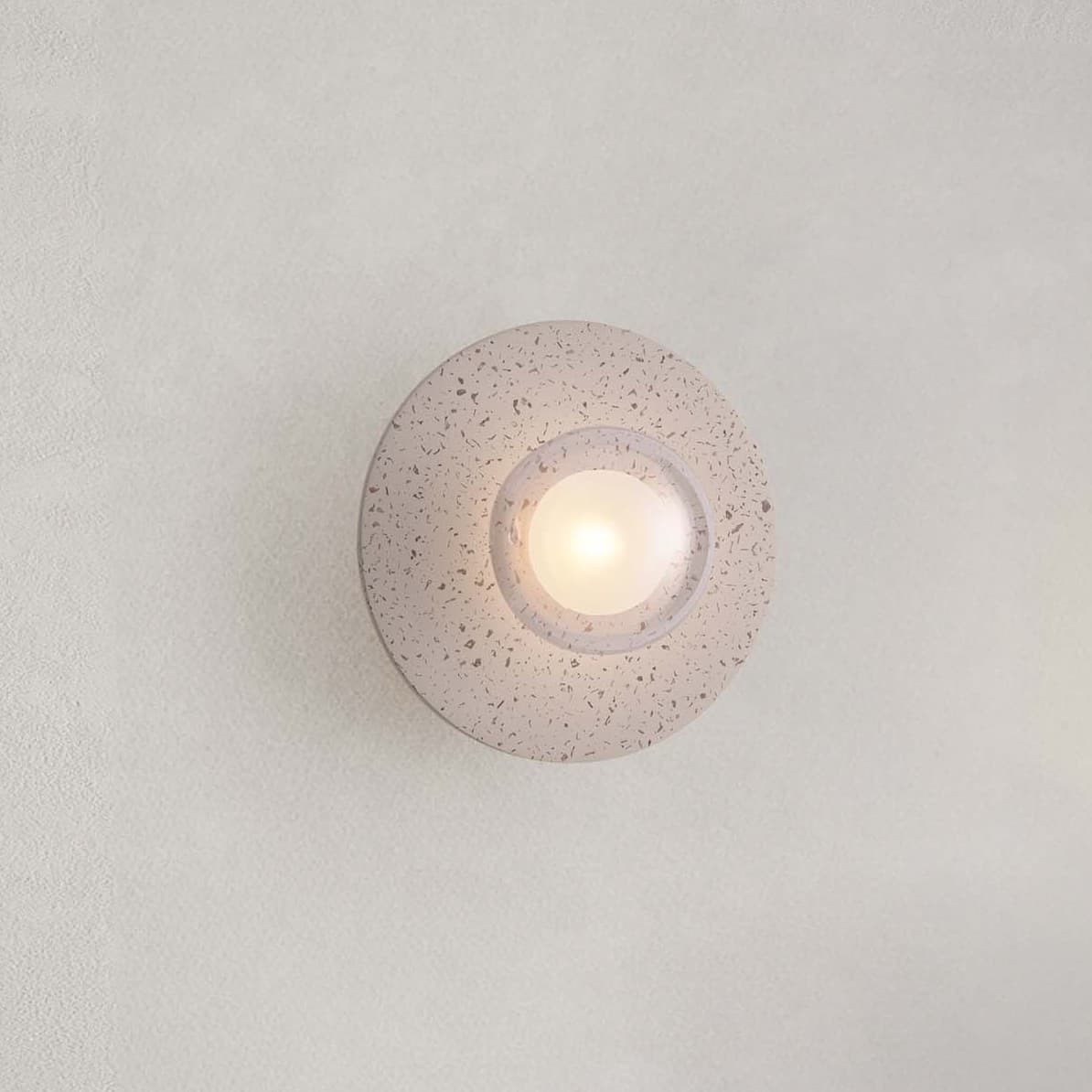 Nova Luce Vrahos - applique murale - Ø 29,5 x - beige terrazzo