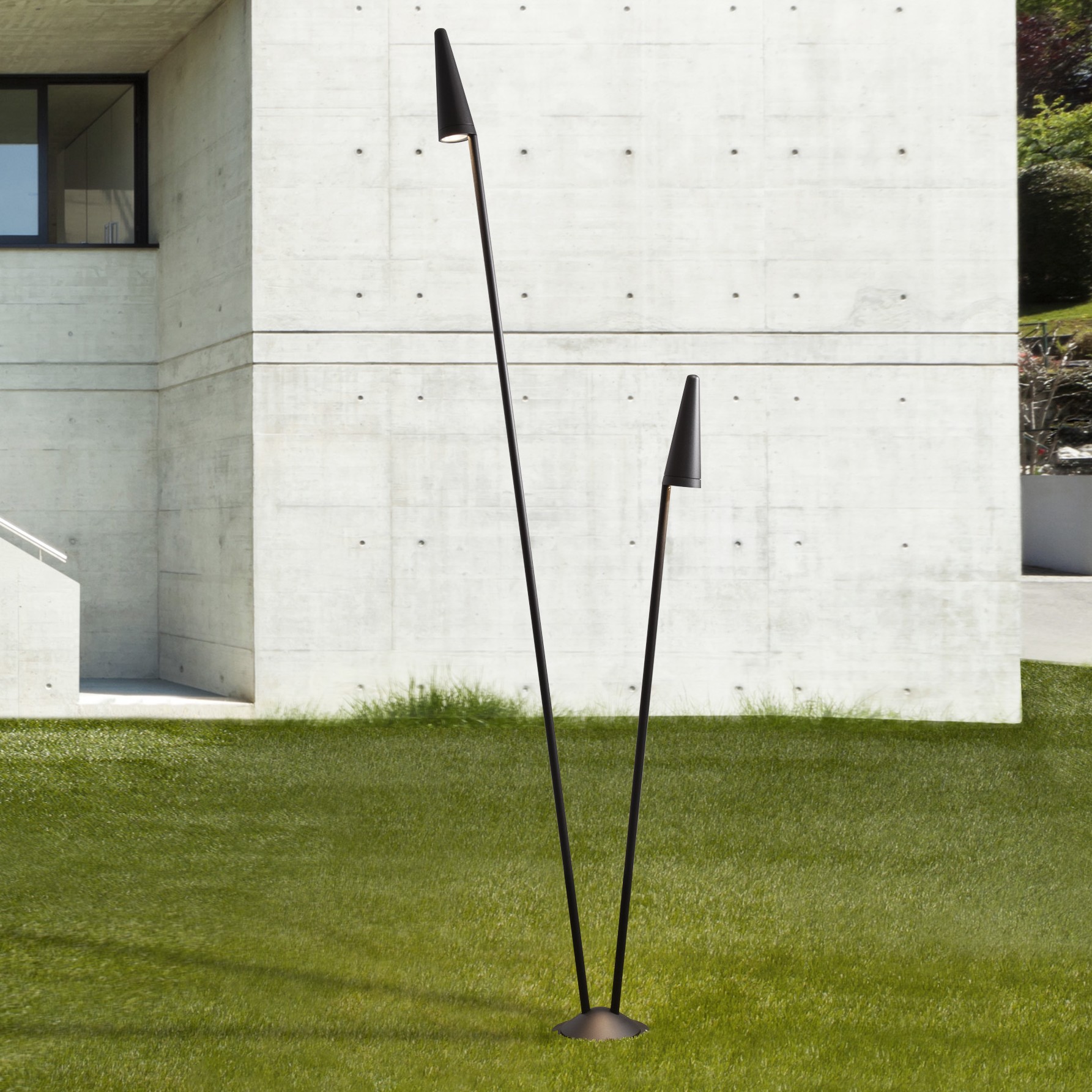 Nova Luce Mabel - lampe de jardin - Ø 48,9 x 201,2 x 20,1 cm - 17W LED inclus - IP54 - anthracite foncé