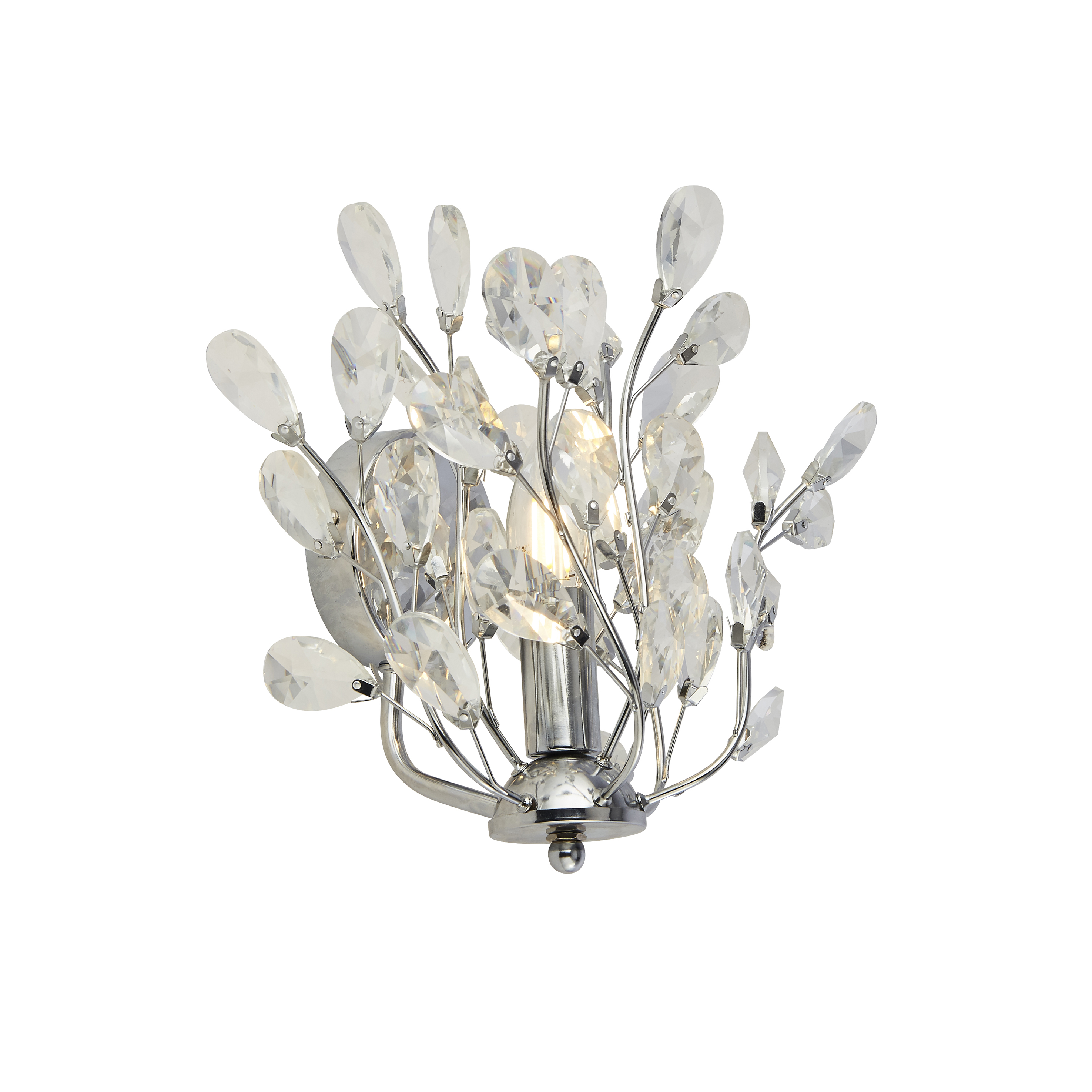 Searchlight Bouquet - applique murale avec interrupteur à tirette - x - chrome et transparent