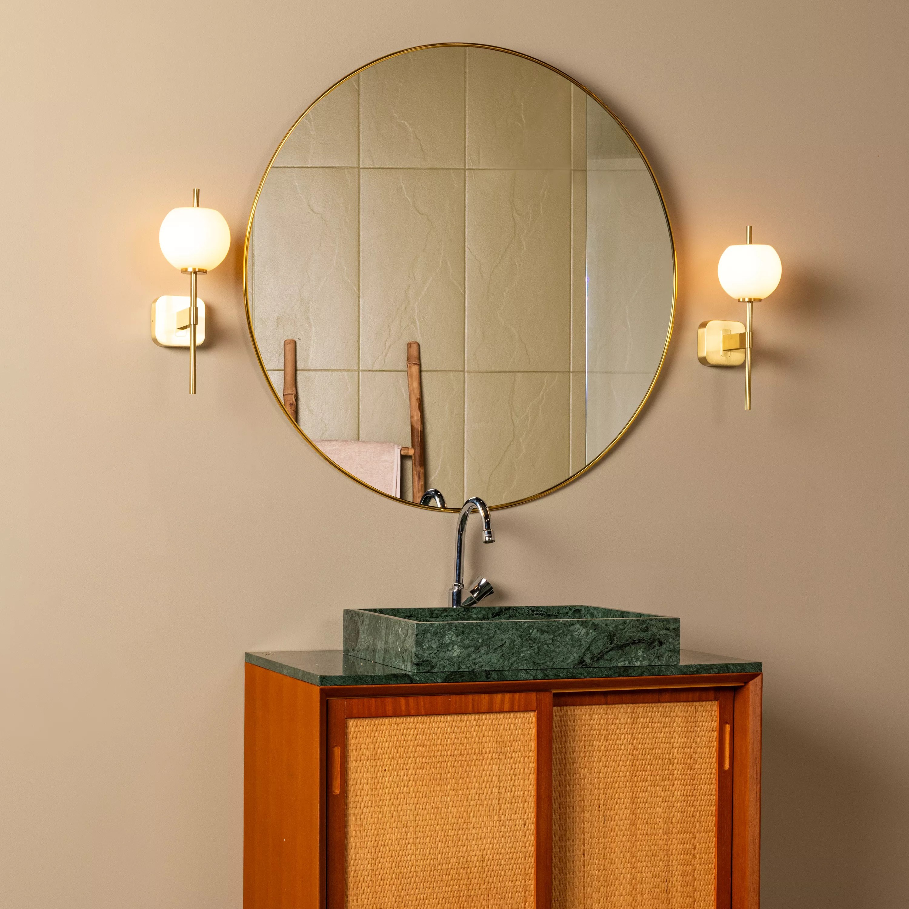 Lucide Elda - applique murale - 18,4 x ,5 cm - IP44 - or