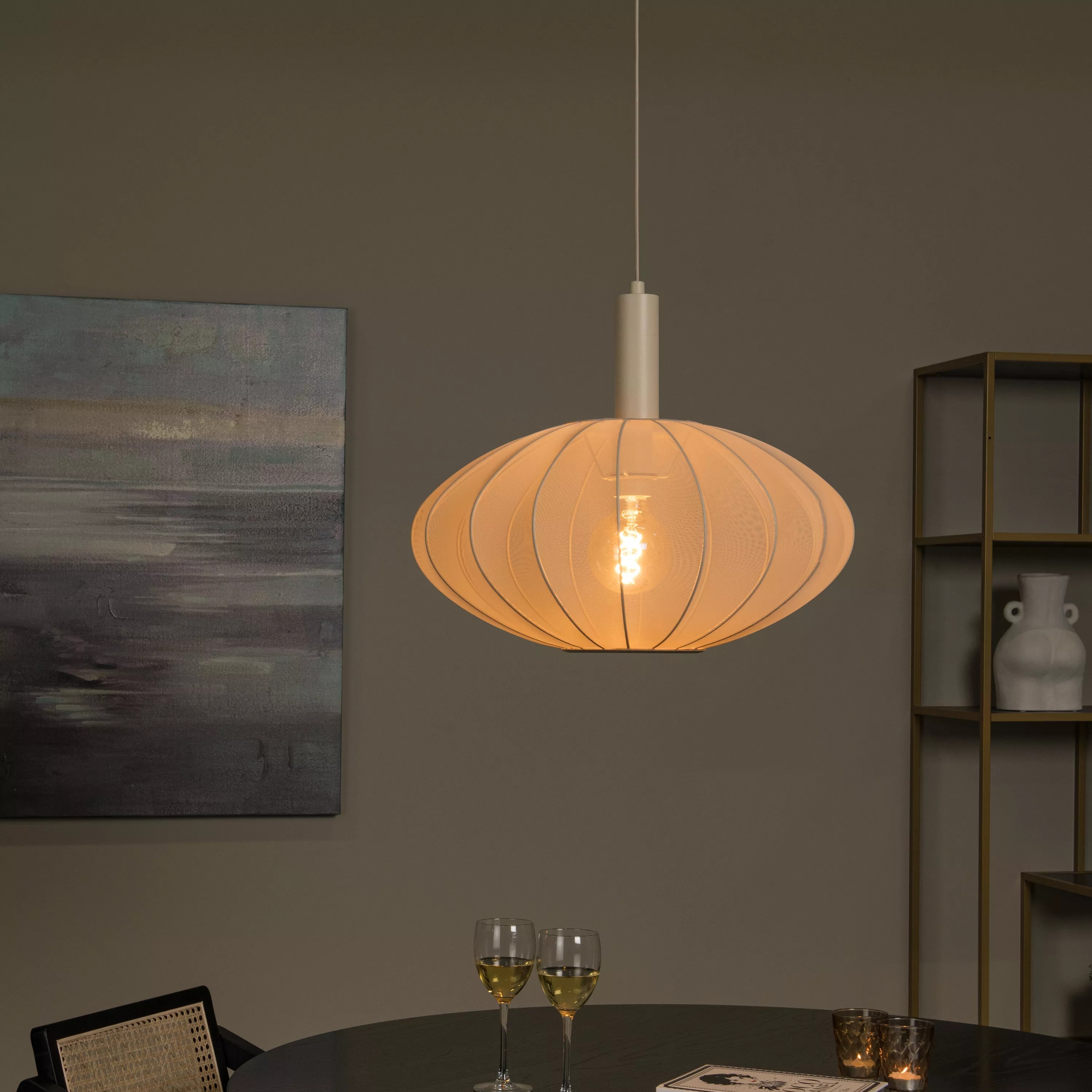 Lucide Corina - lampe suspendue - Ø cm - beige