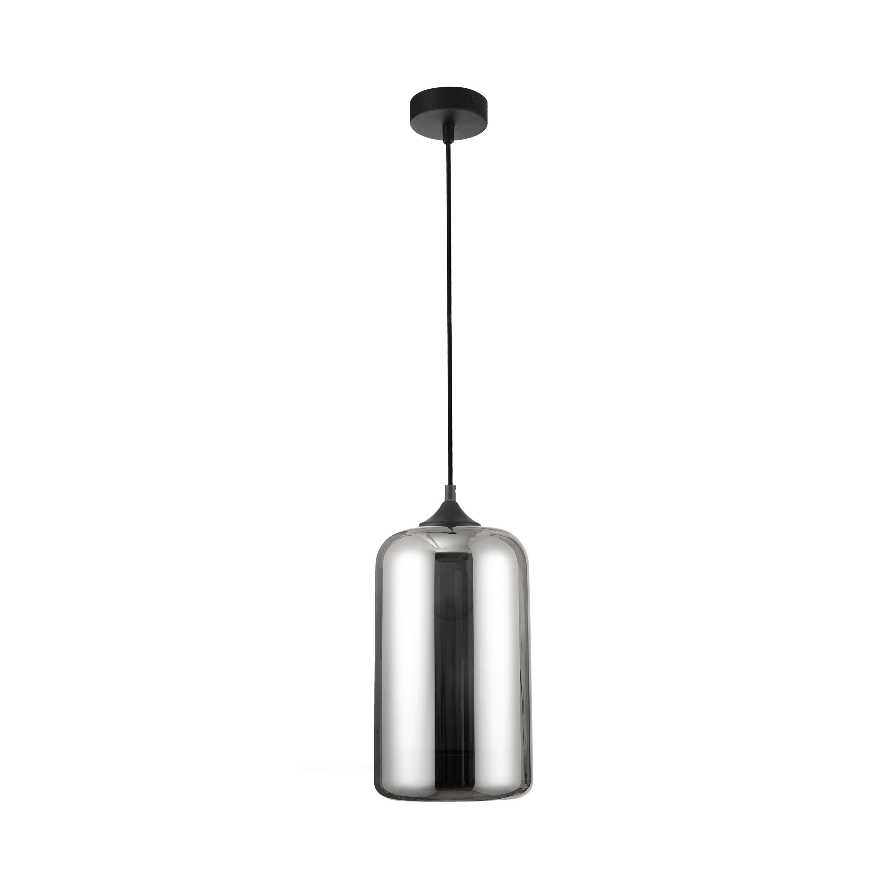 Nova Luce Savaz - lampe suspendue - Ø 17,5 x - noir et chrome