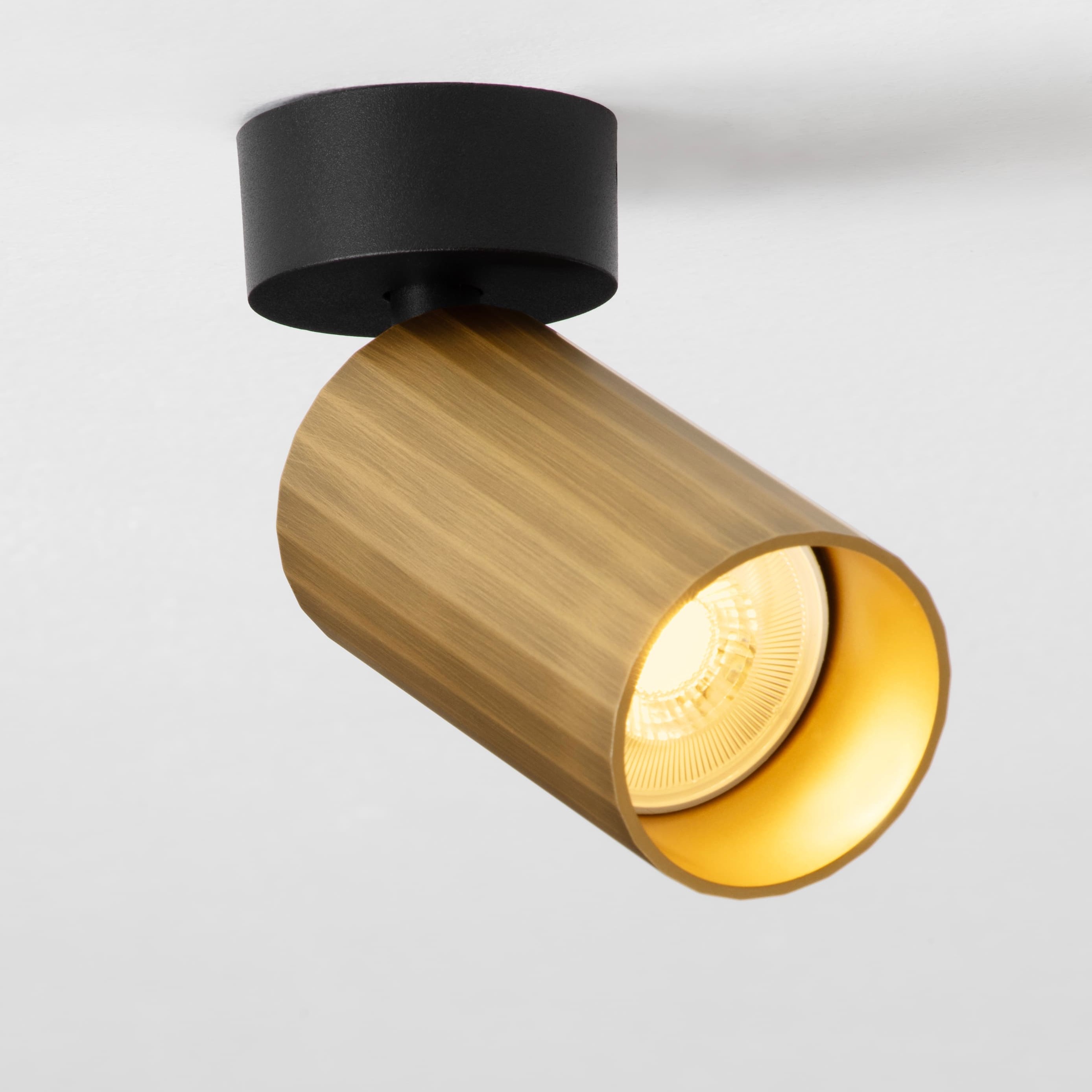 Nova Luce Zelos - spot en saillie 1L - Ø 5,6 x - or