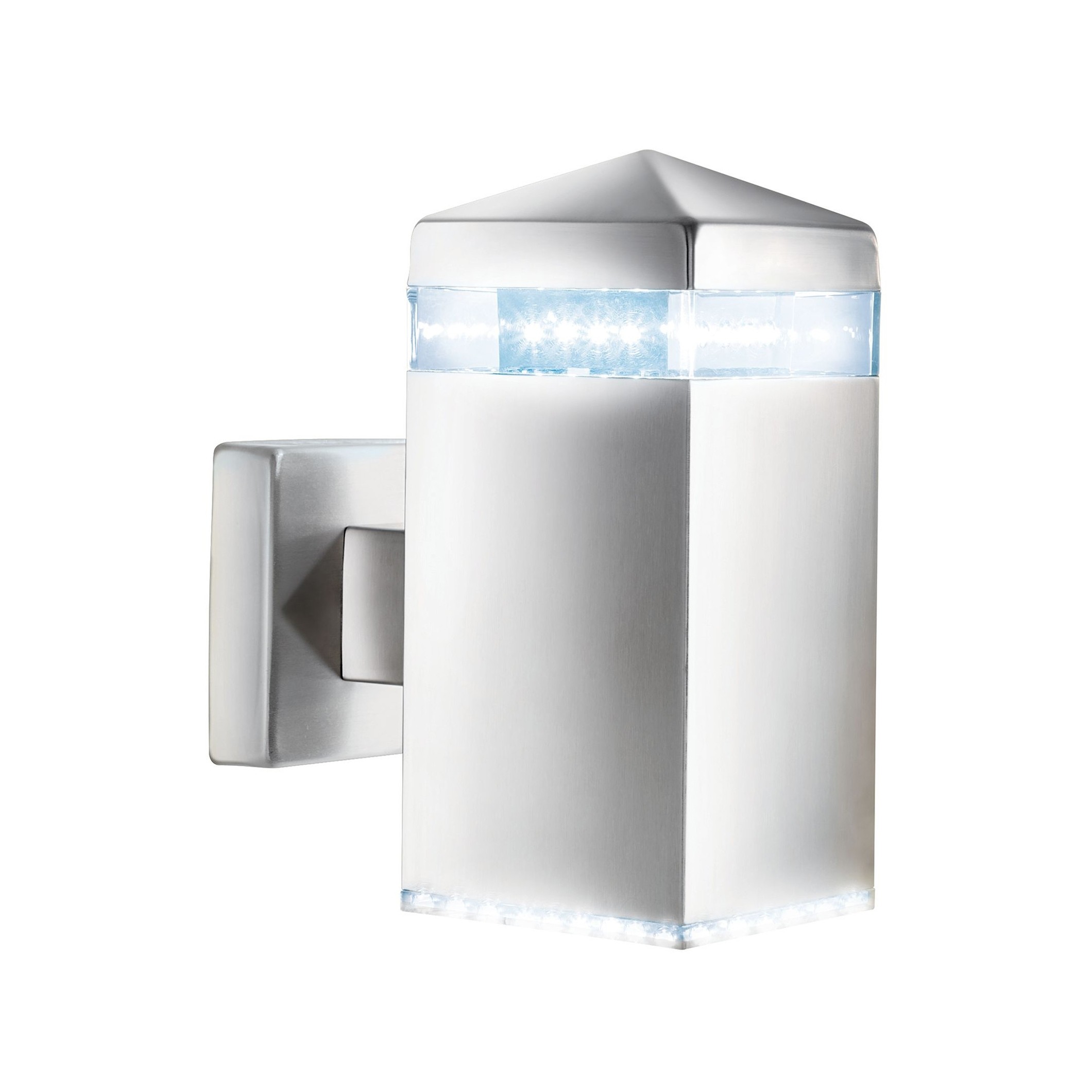Searchlight India - Applique d"extérieur - cm - 2W LED inclus - IP44 - argent satiné