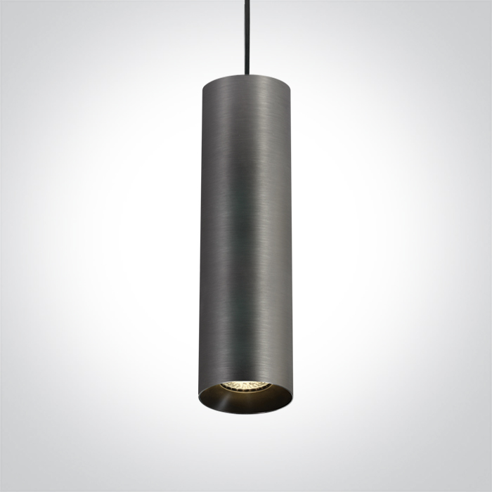 ONE Light Cylinder - lampe suspendue - Ø 7,5 x - gris métal