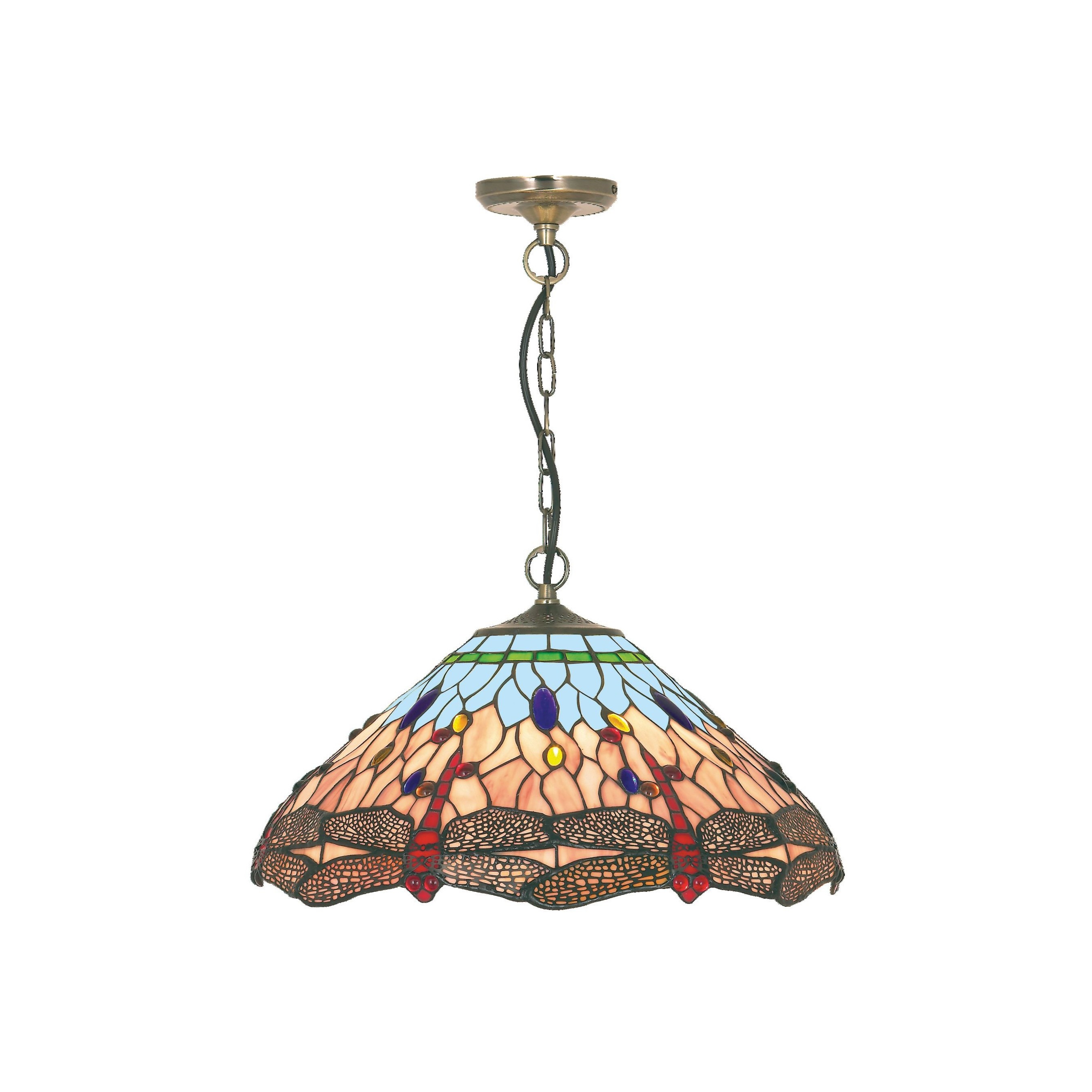 Searchlight Dragonfly - lampe suspendue - Ø cm - multicolore