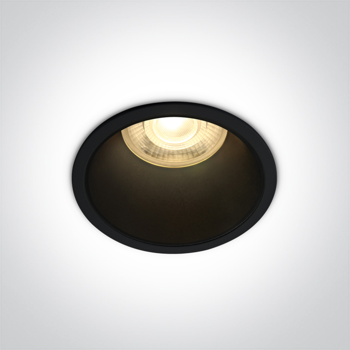 ONE Light Semi Trimless Dark Light - spot à encastrer - Ø 69 mm, Ø 64 mm à encastrer - noir