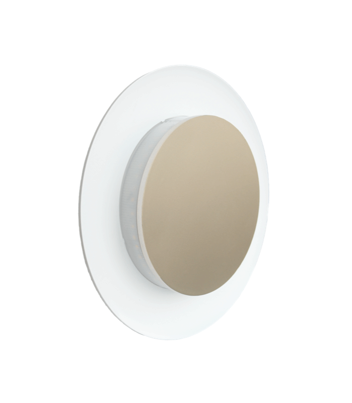 Century Italia Push & Go - applique et plafonnier - Ø ,7 cm - 10W LED inclus - IP65 - blanc avec or
