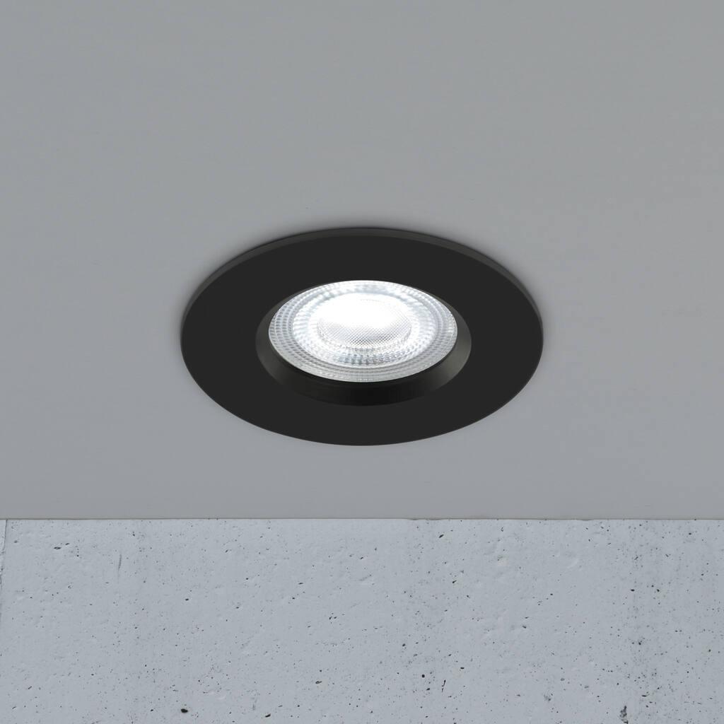 Nordlux Smart Don - spot encastré - éclairage intelligent - Ø 85 mm, Ø 72 mm encastré - 4,7W LED inclus - IP65 - noir