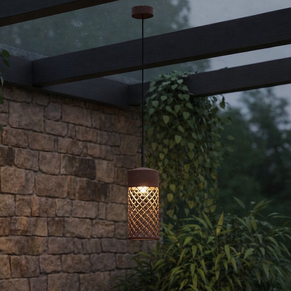 Nova Luce Motley - suspension extérieure - Ø cm - 9W LED inclus - IP65 - corten