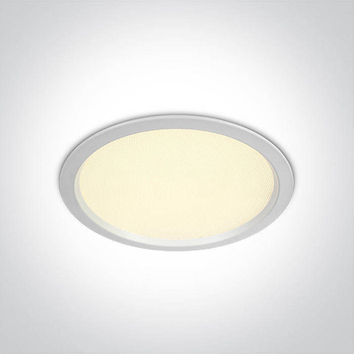 ONE Light Downlights Fixed LED - plafonnier encastré - Ø 220 mm, Ø 205 mm encastré - 30W LED inclus - IP44 - blanc
