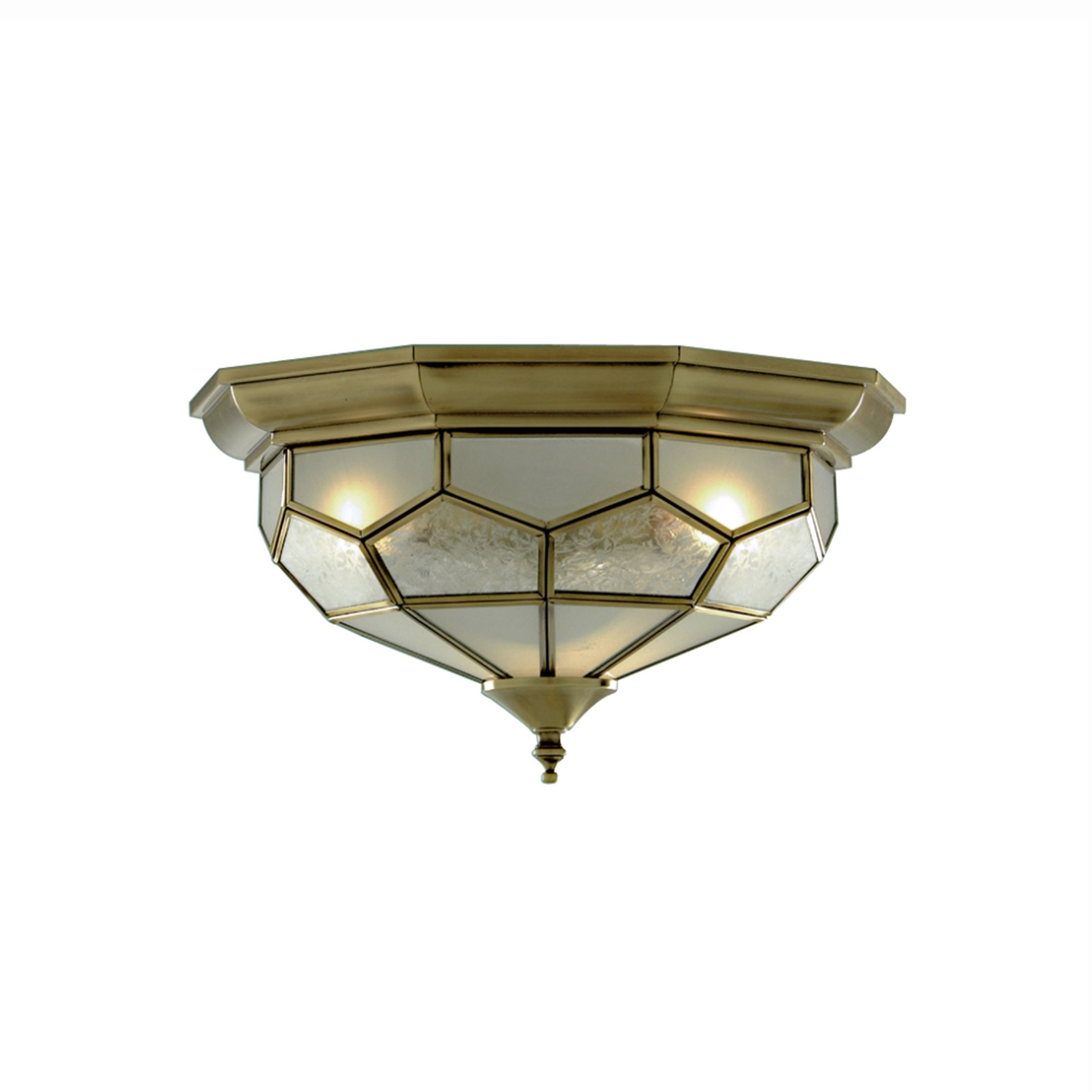 Searchlight Flush - plafonnier - Ø cm - laiton antique