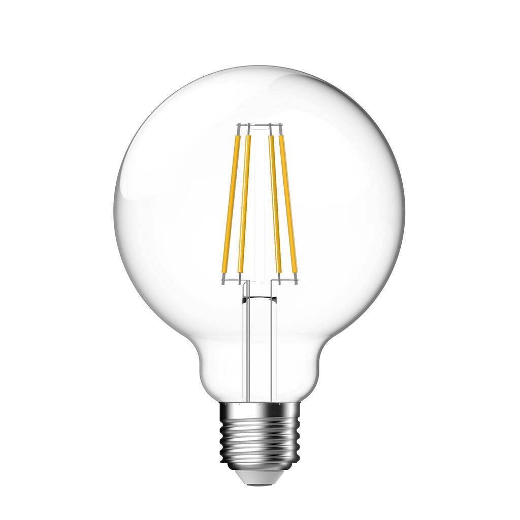 Nordlux Smart LED bulb - éclairage intelligent - Ø 9,5 x 13,7 cm - E27 - 4,7W - fonction de gradation et couleur de lumière réglable via l"app - transparent.
