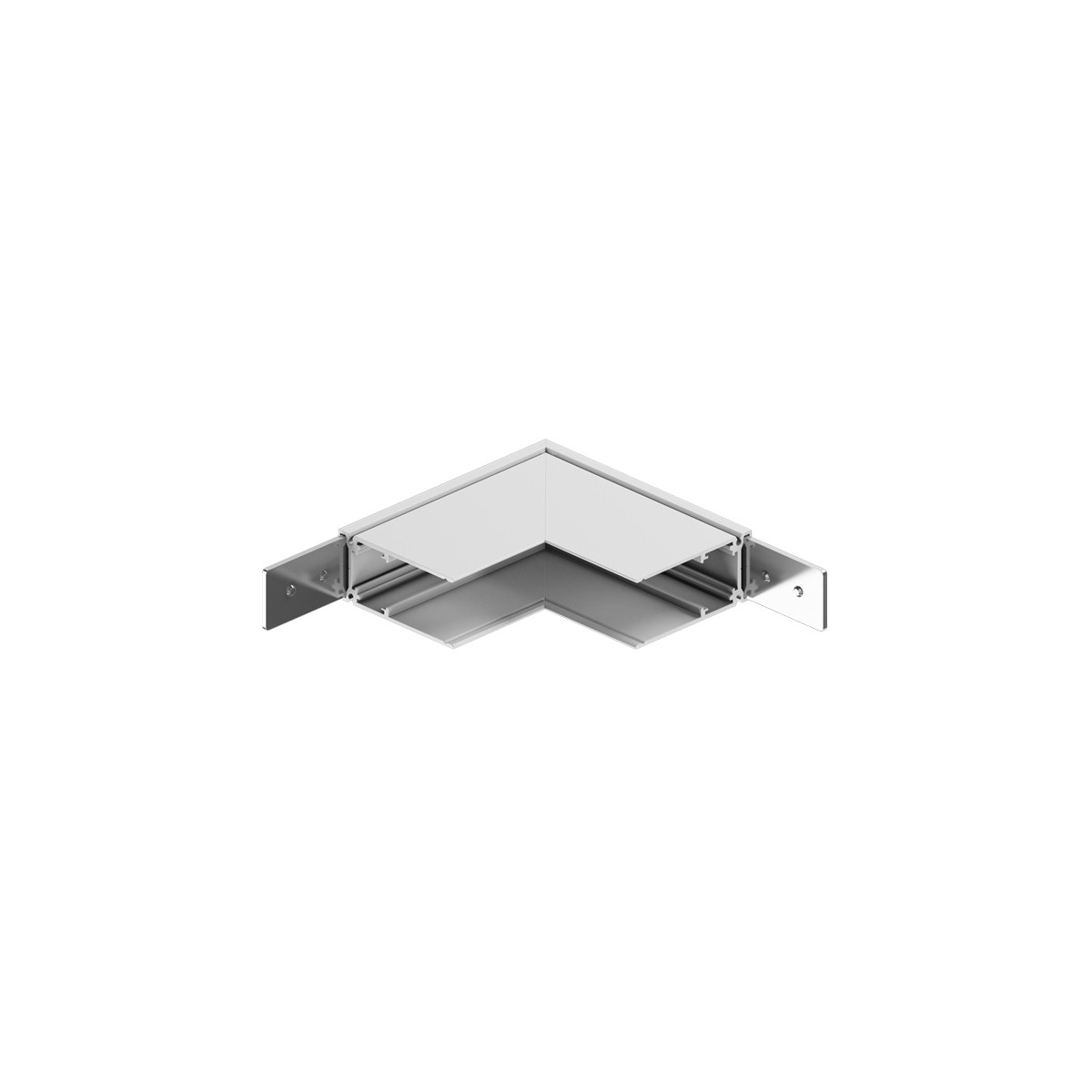 VK Lighting Eiva - système de rail magnétique - Profil d'angle en saillie vertical - x 2, - dimmable DALI - blanc — vue 3