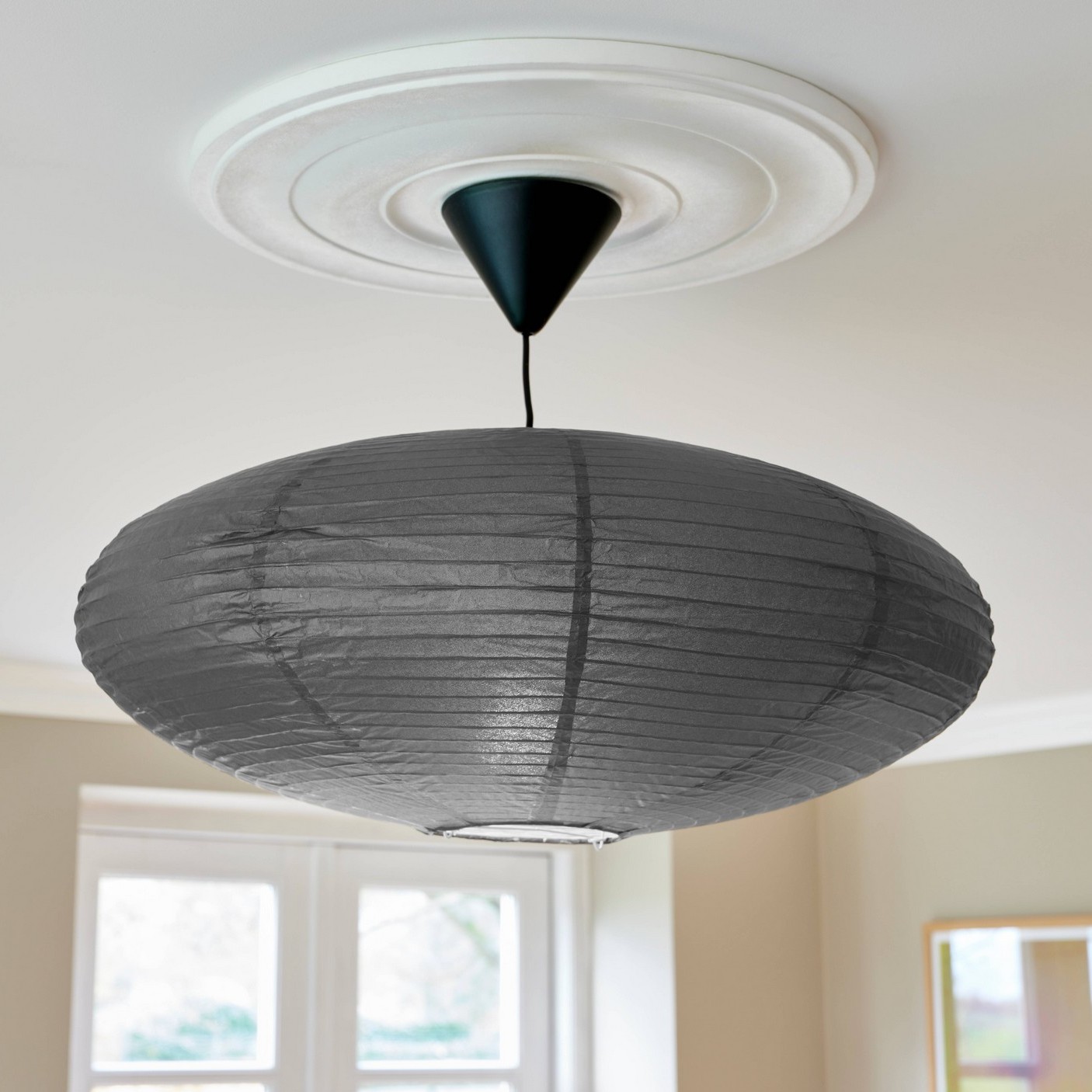 Nordlux Villo - abat-jour en papier sans suspension - Ø cm - gris