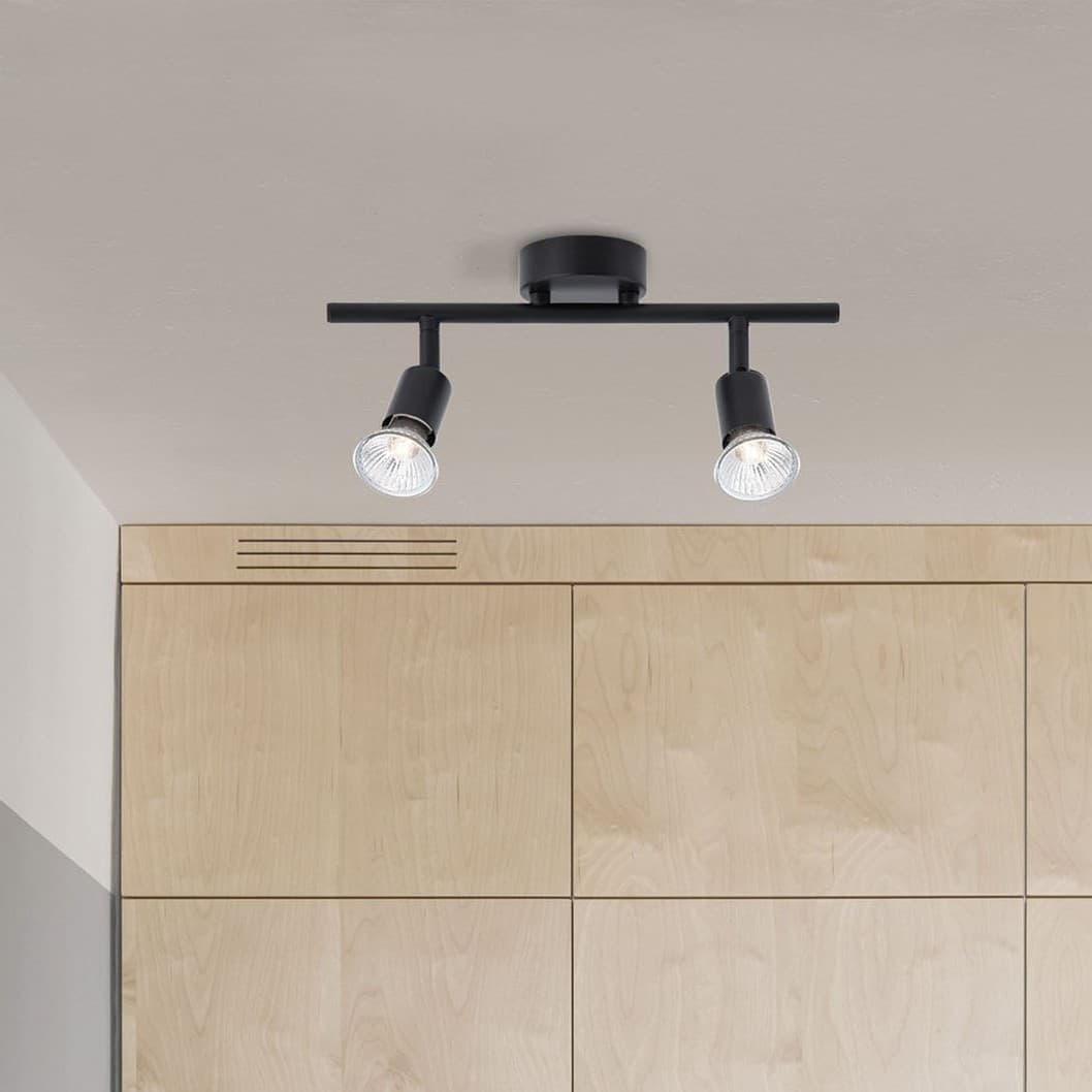 Nova Luce Lup - spot en saillie 2L - x 10,9 cm - noir satiné