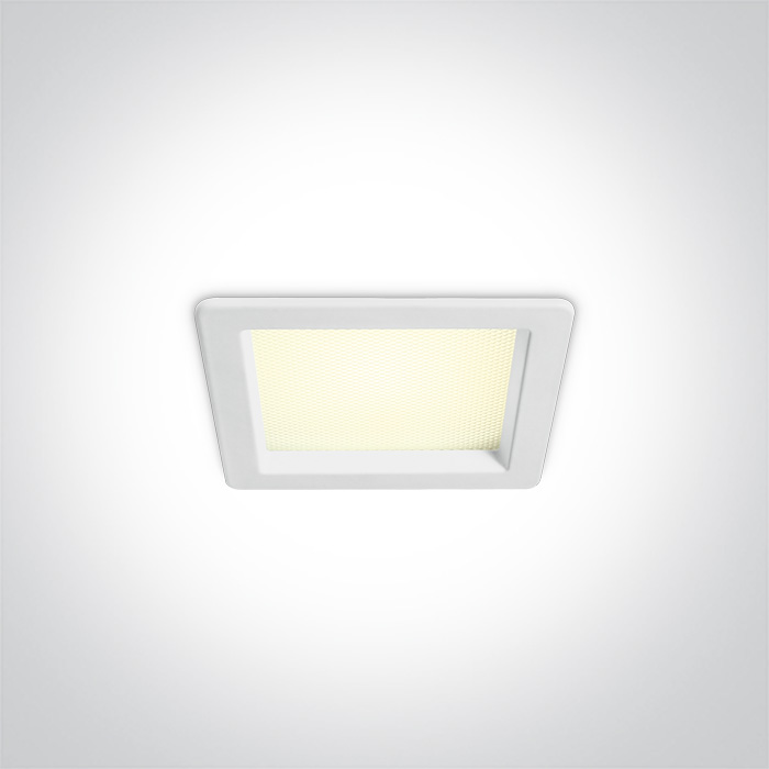 ONE Light UGR19 Office Range - spot encastré - mm, mm encastré - 10W LED inclus - IP44 - blanc