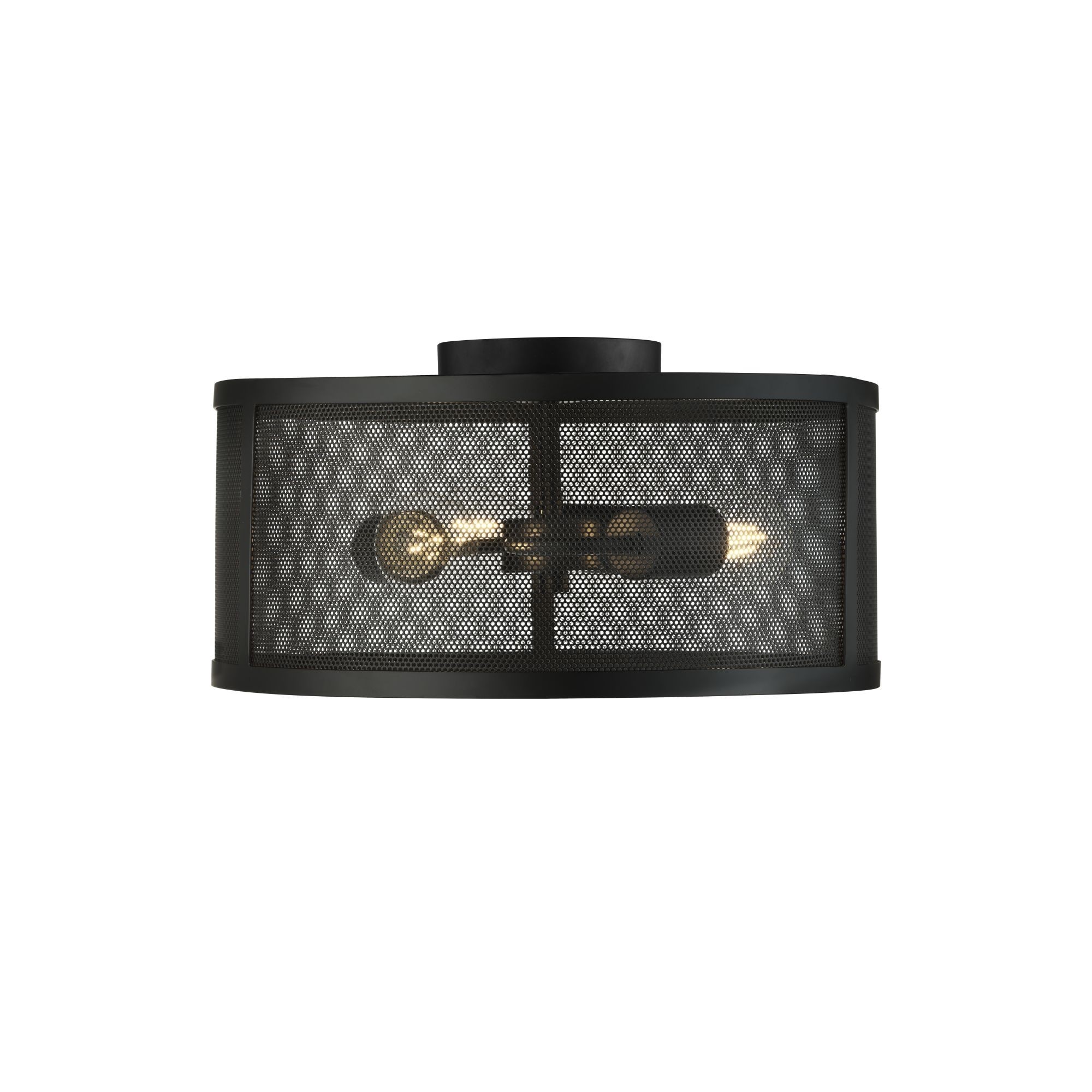 Searchlight Fishnet - plafonnier - Ø cm - noir mat