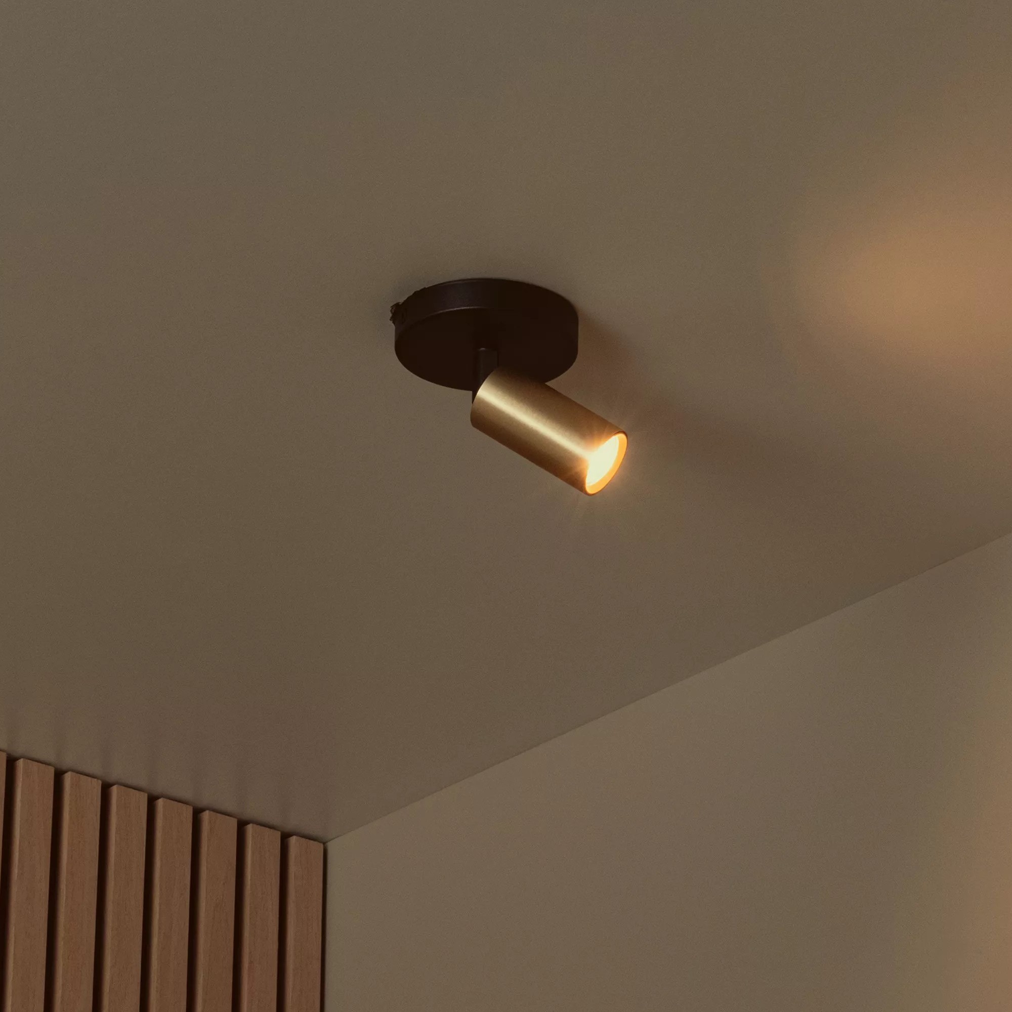 Lucide Ritmo - spot apparent - Ø ,1 cm - noir avec or