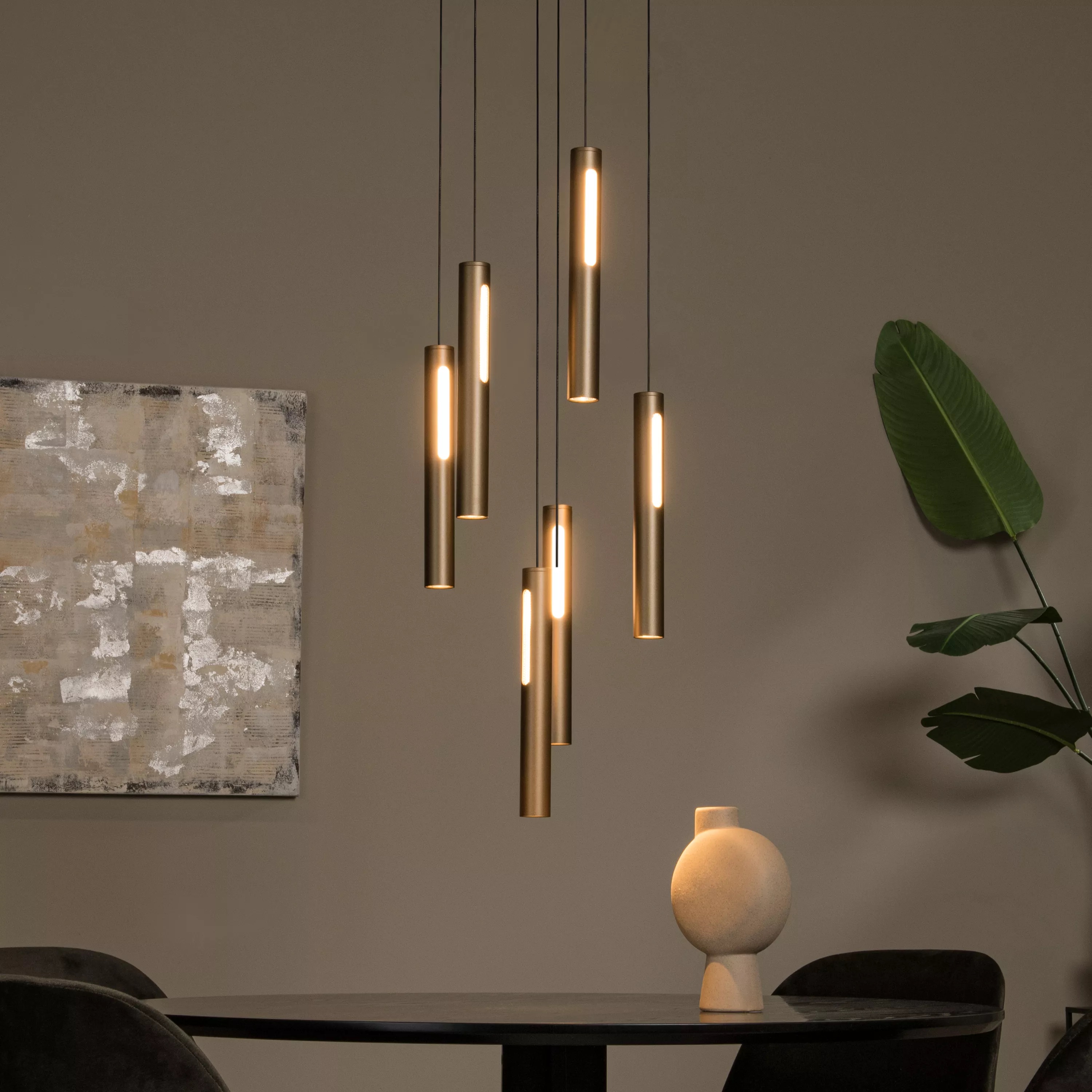 Lucide Griffith - lampe suspendue - Ø ,5 cm - ,6W LED dimmable inclus - bronze