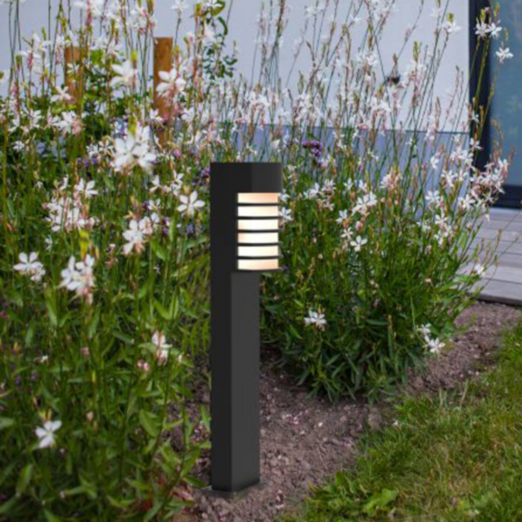 Lutec Fulton - poteau de jardin - x - IP54 - noir