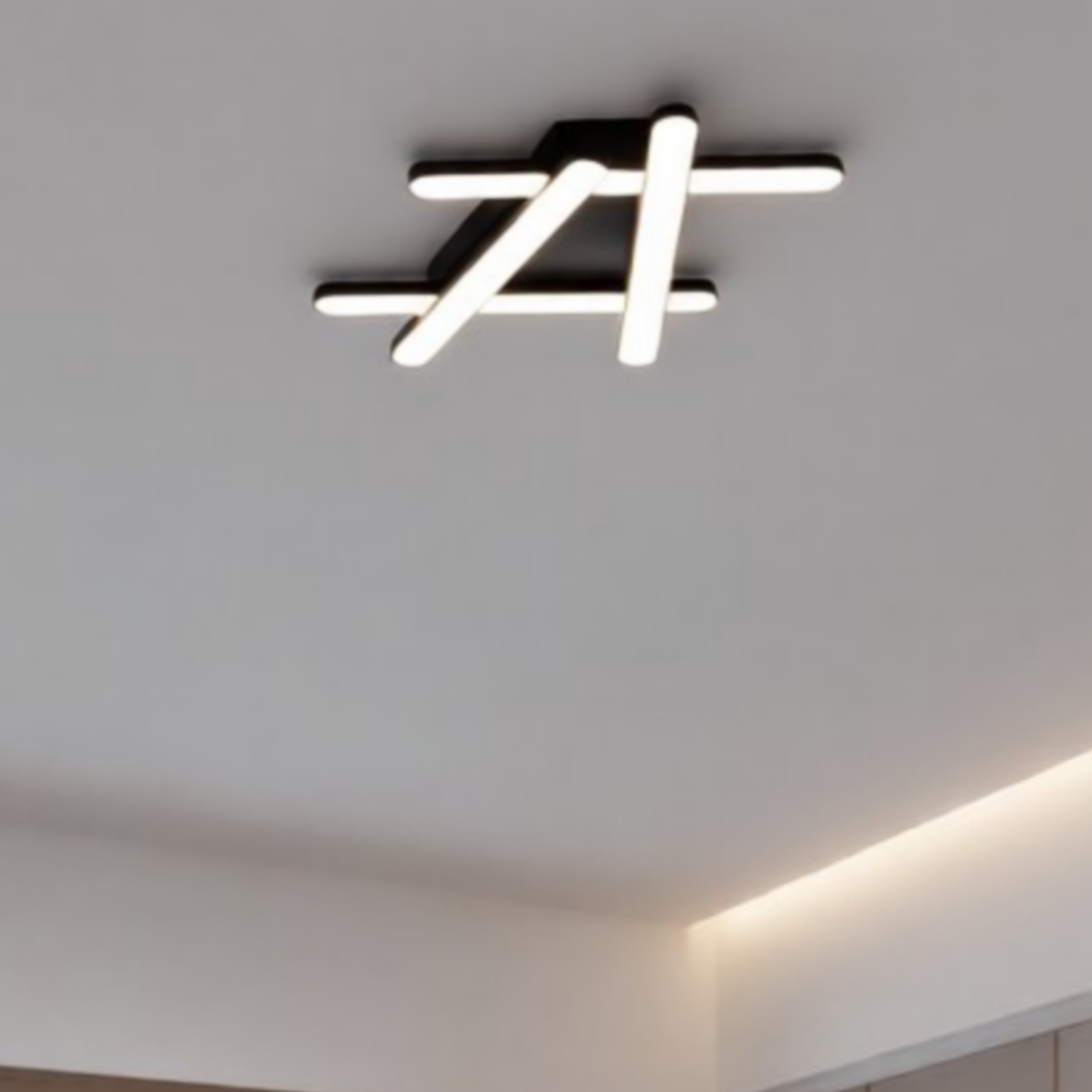 Nova Luce Willow - plafonnier - x 5,6 cm - 38W LED dimmable inclus - noir sable