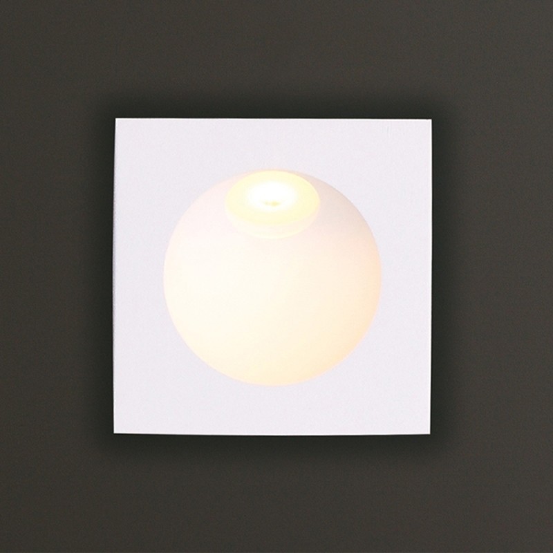 Maxlight Time - applique encastrée - Ø cm - 2W LED inclus - IP54 - blanc