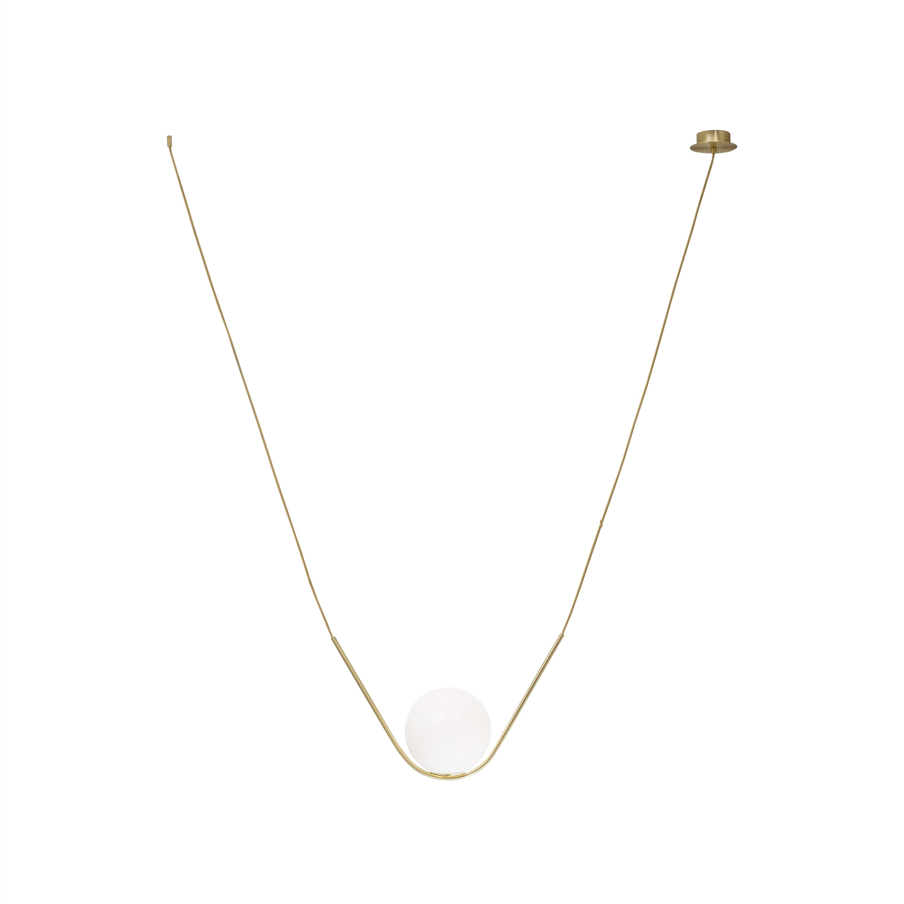 Nova Luce Vitton - lampe suspendue - x - laiton et blanc