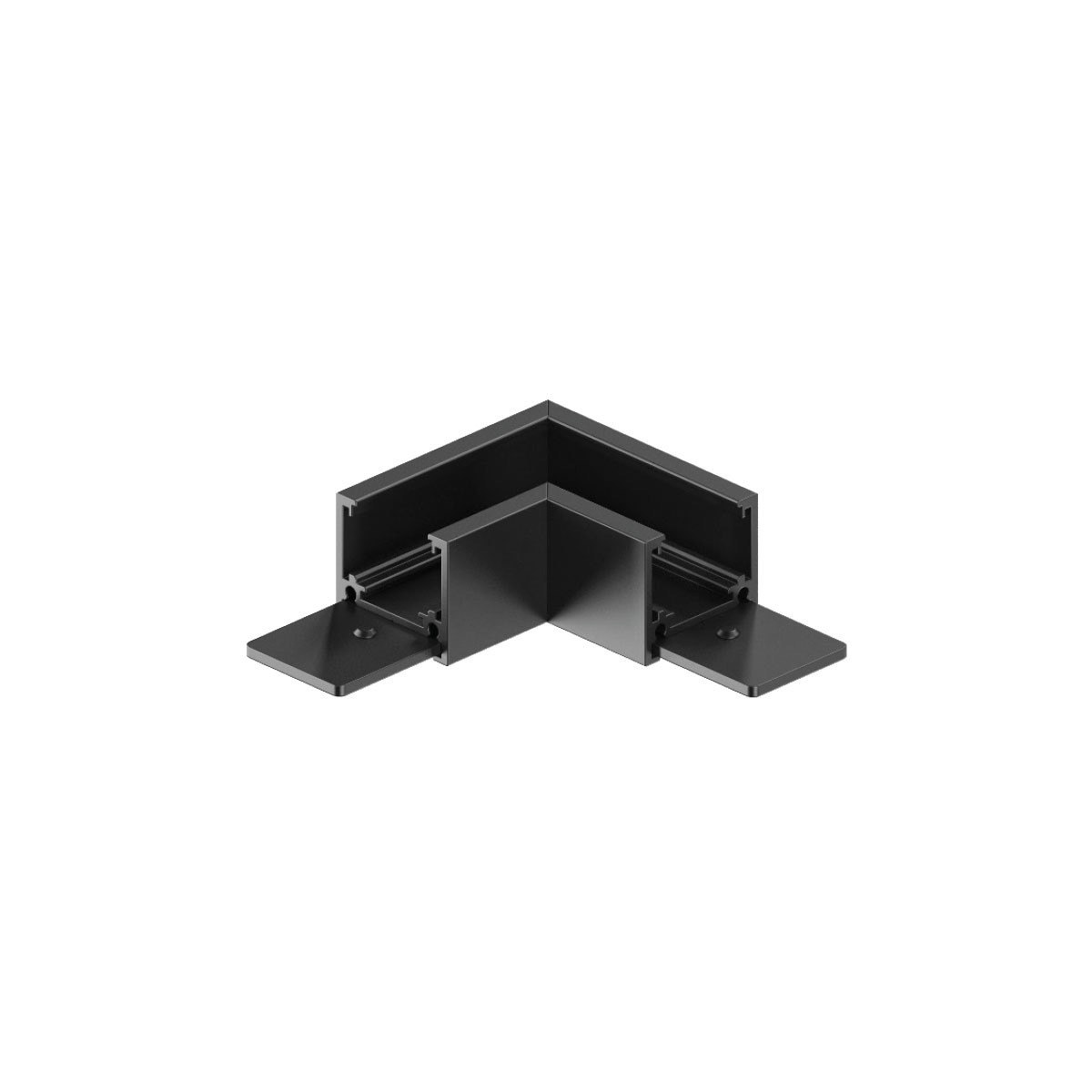 VK Lighting Eiva - système de rail magnétique - Profil d"angle en saillie horizontal - 7,2 x 7,2 x 2,3 cm - dimmable DALI - noir