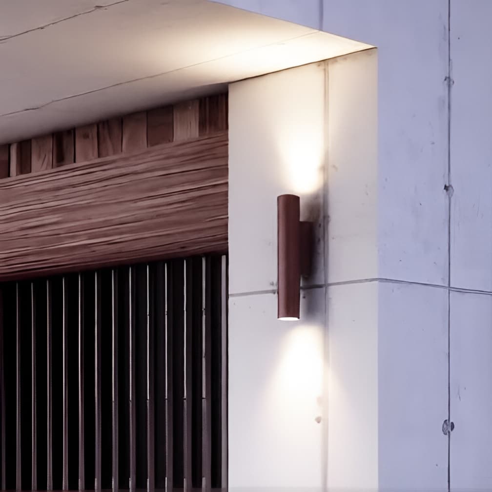 Nova Luce Torrin - applique murale extérieure - Ø 4,5 x ,5 cm - 6W LED inclus - IP65 - corten
